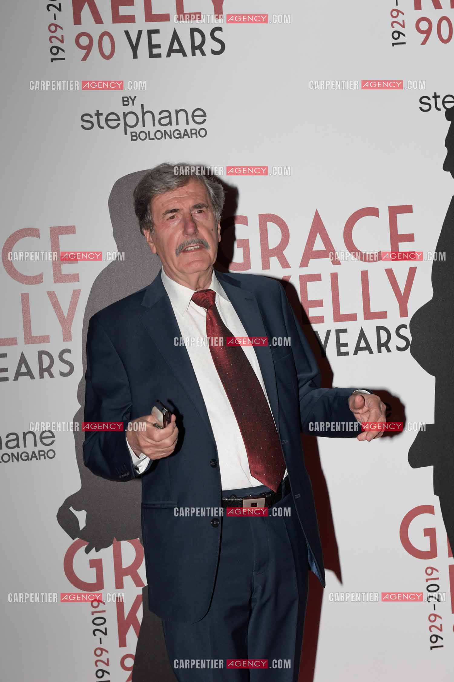 90 èm anniversaire de la naissance de la Princesse Grace Kelly avec comme invité principal le prince Albert II de Monaco le 18 avril 2019. Invité à cette soirée: Le comédien Bernard Menez.