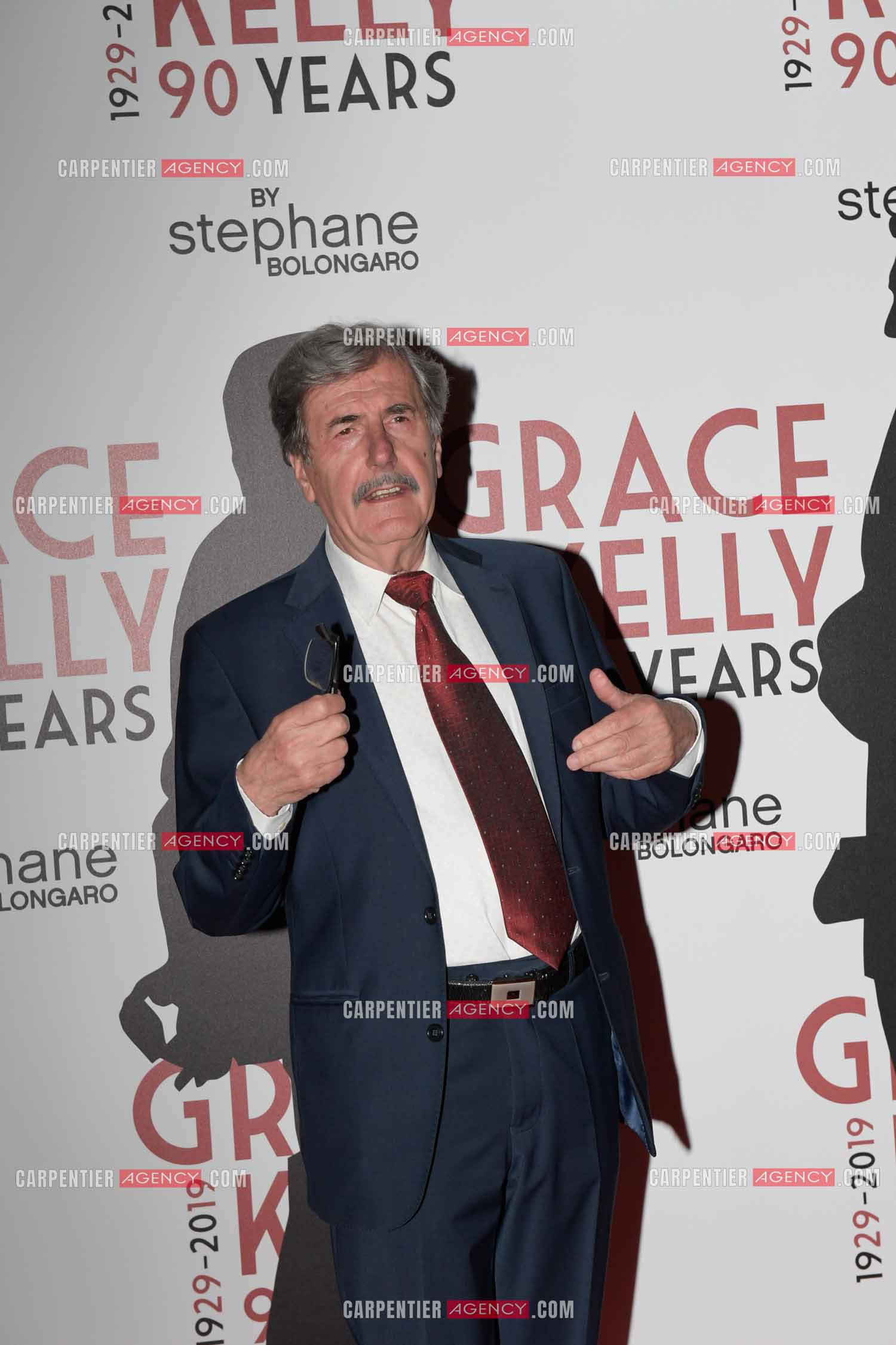90 èm anniversaire de la naissance de la Princesse Grace Kelly avec comme invité principal le prince Albert II de Monaco le 18 avril 2019. Invité à cette soirée: Le comédien Bernard Menez.