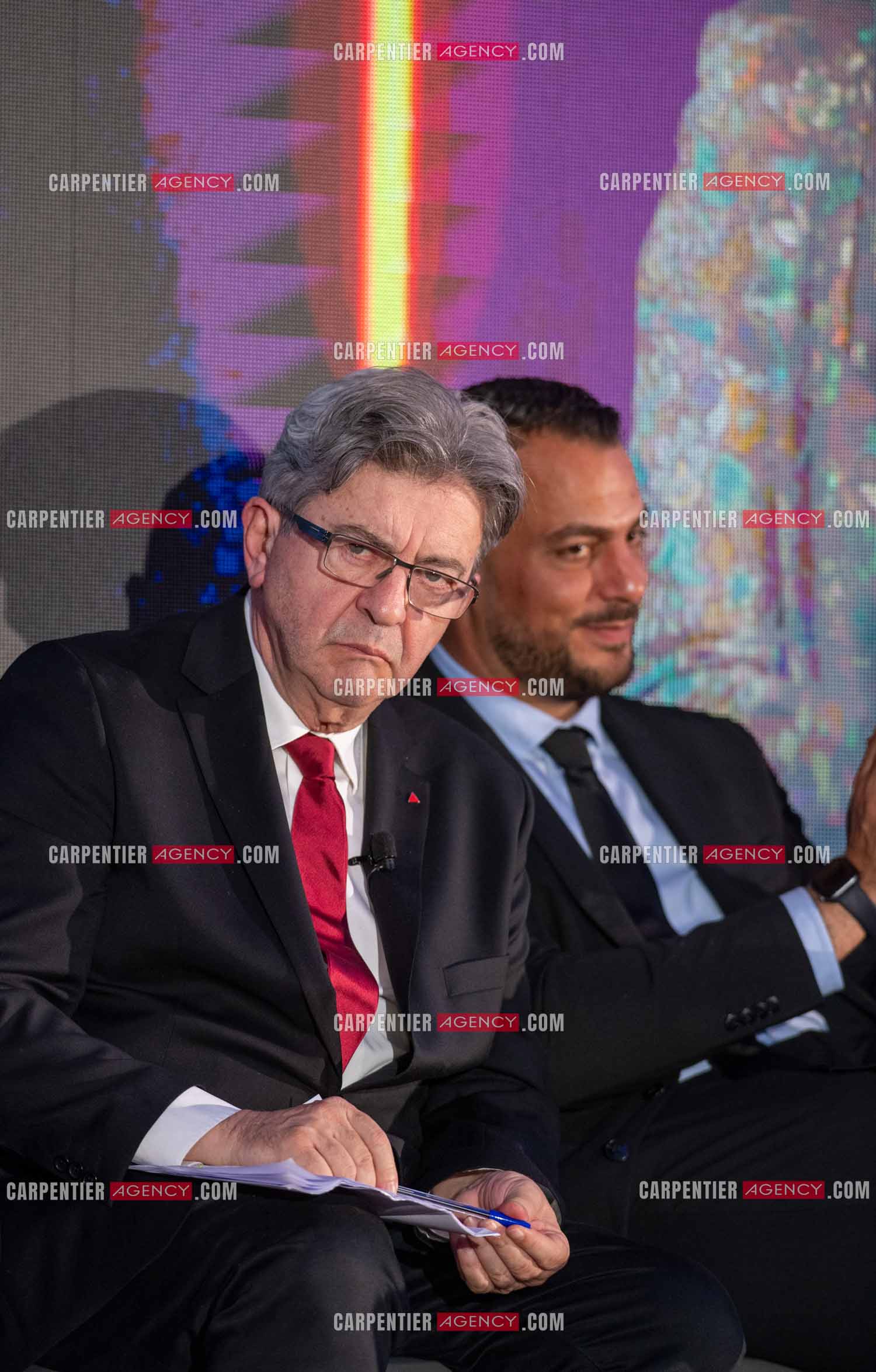 Meeting de l’Union populaire à Marseille le 23 mai 2024. Le député français Jean-Luc Mélenchon.