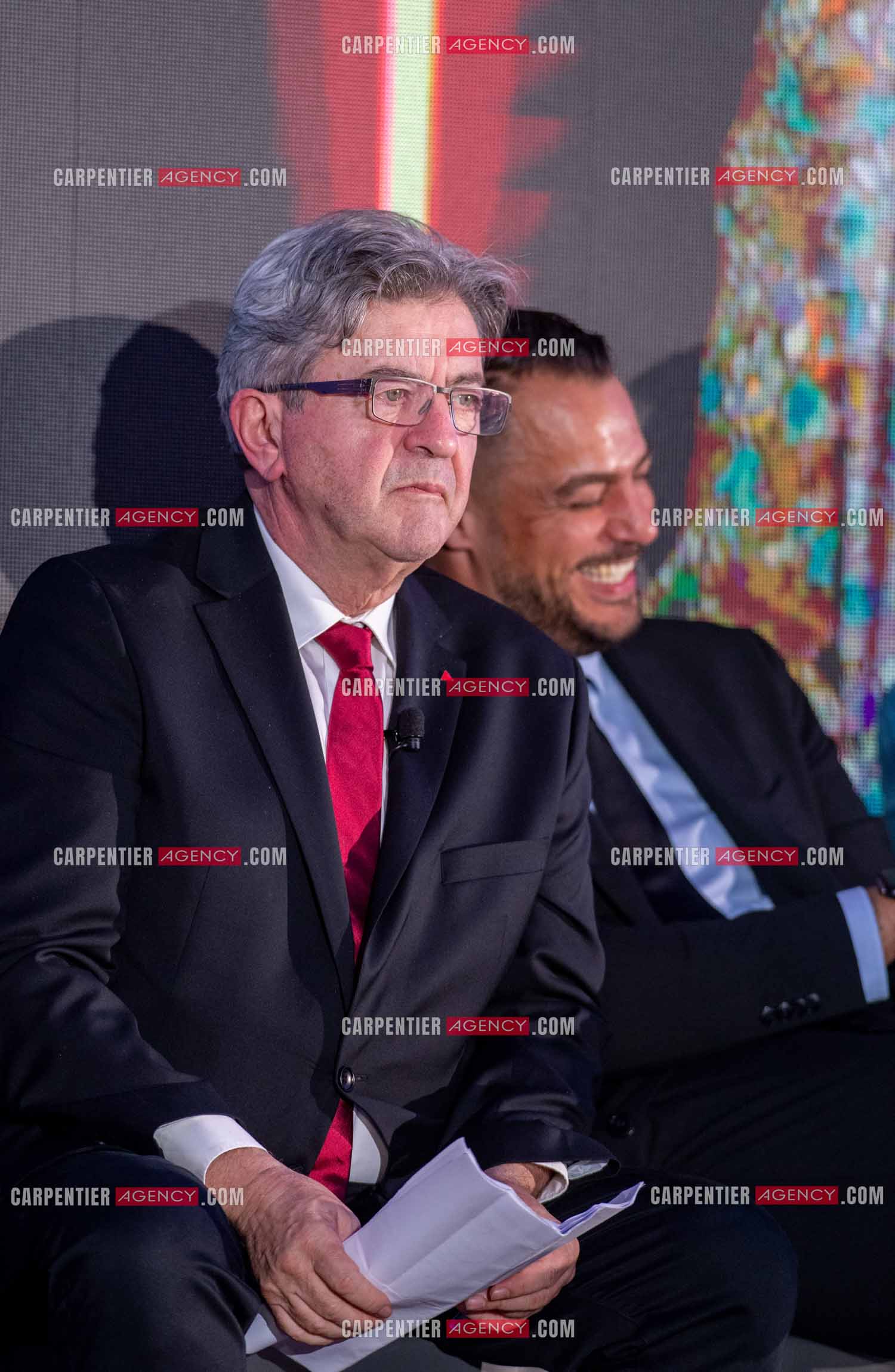 Meeting de l’Union populaire à Marseille le 23 mai 2024. Le député français Jean-Luc Mélenchon.