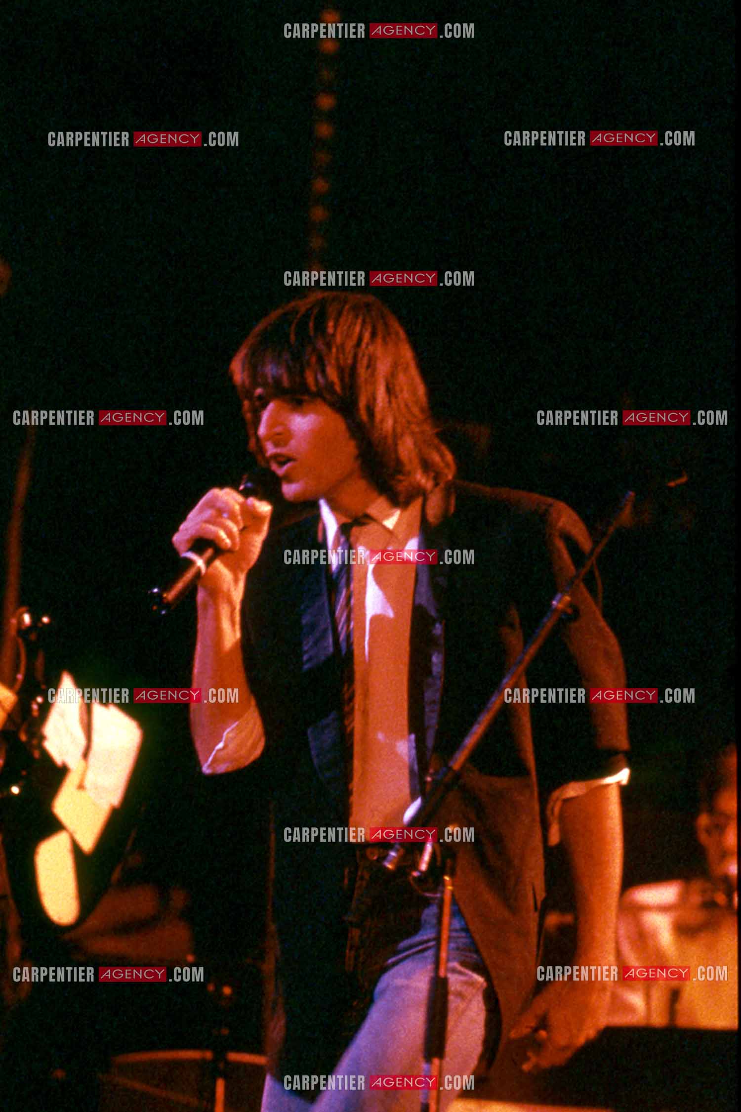 Le chanteur Jean-Jacques Goldman en concert en 1982.   ( Exclusif )