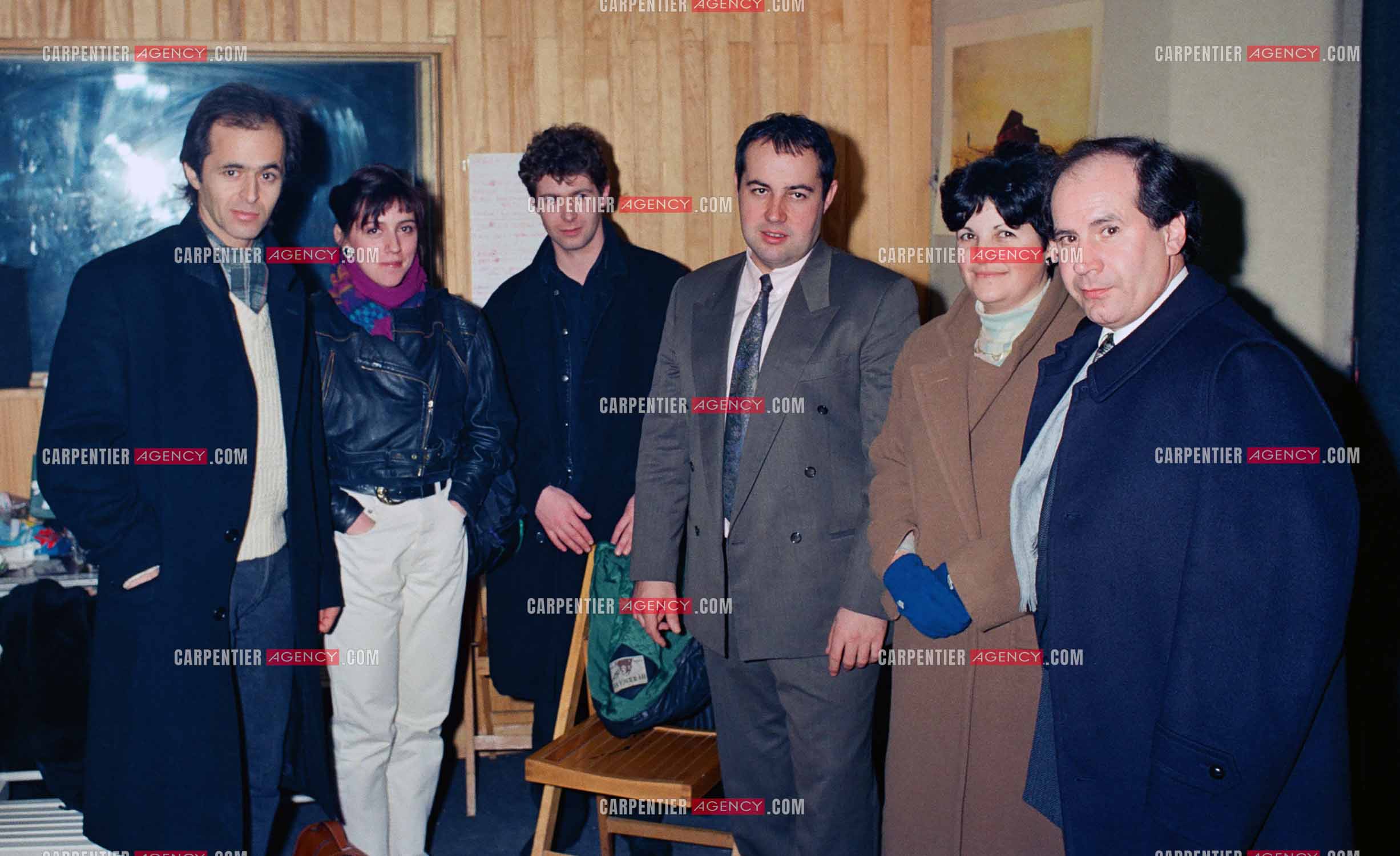 Jean-Jacques Goldman lors d'un repas de production avec ses musiciens le 20 juin 1985.    ( Exclusif )