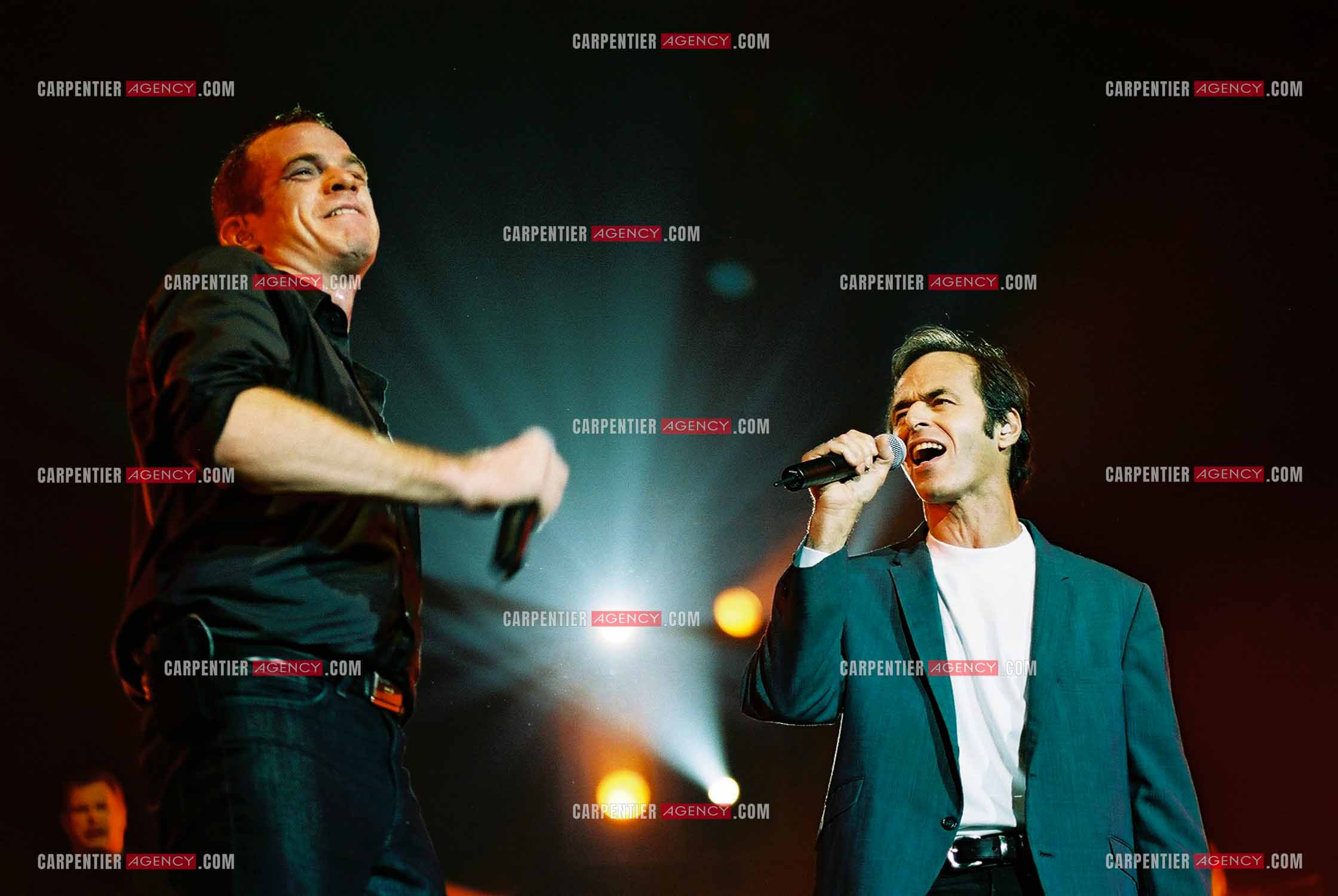 Garou et Jean-Jacques Golman en concert.