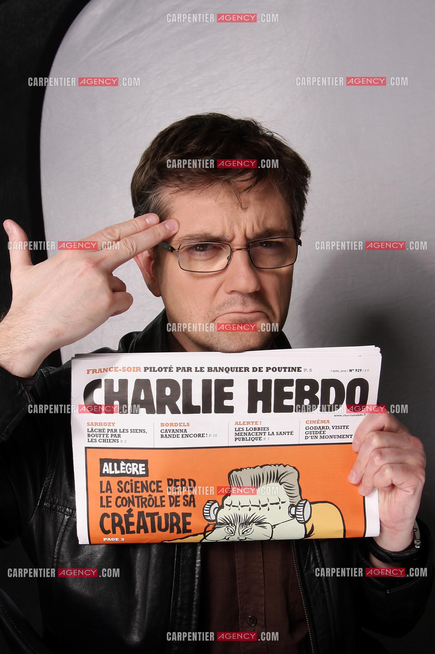 Stéphane Charbonnier, dit Charb, le dessinateur satirique, journaliste et  directeur de publication du magazine Charlie Hebdo.     ( Exclusif )