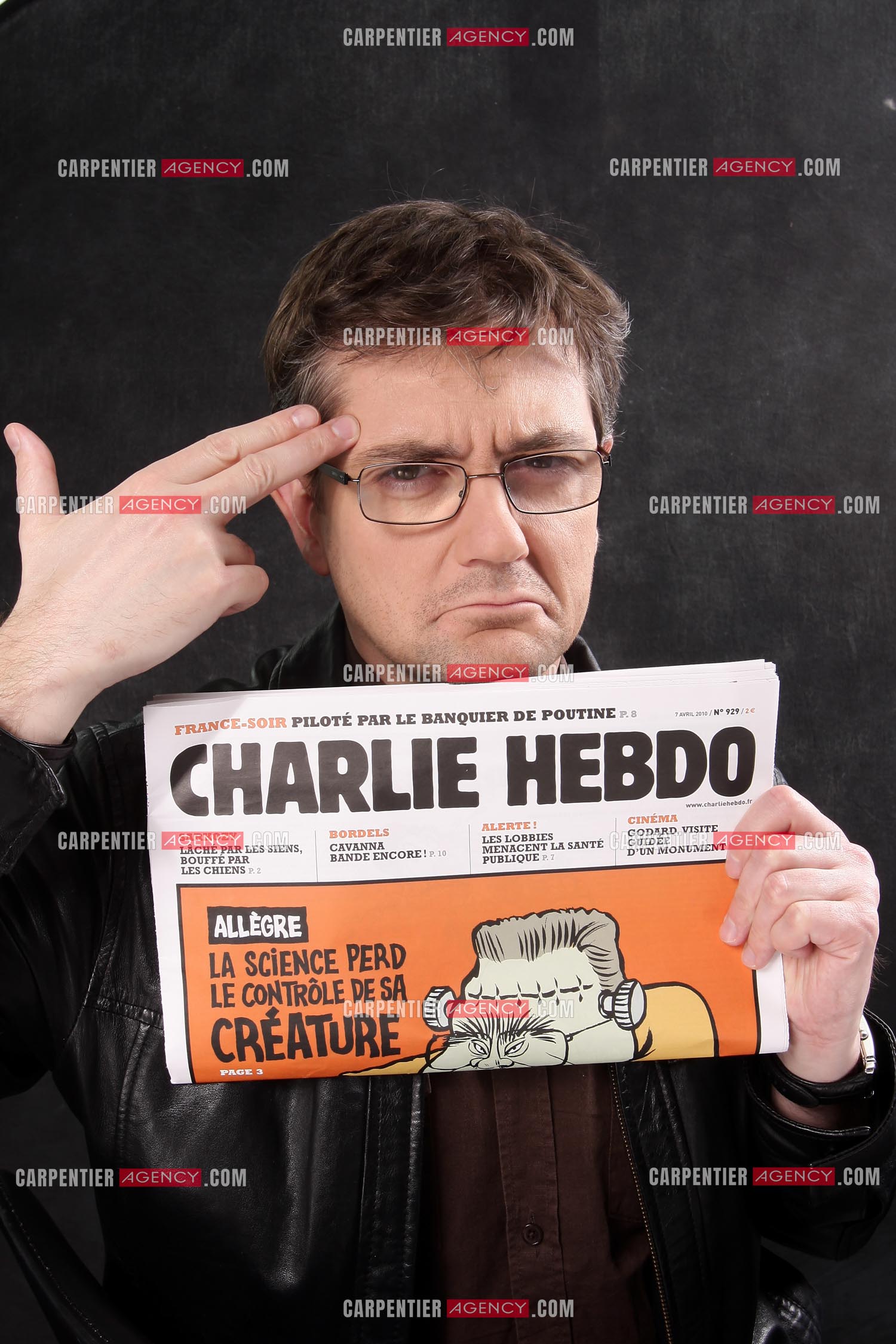 Stéphane Charbonnier, dit Charb, le dessinateur satirique, journaliste et  directeur de publication du magazine Charlie Hebdo.     ( Exclusif )