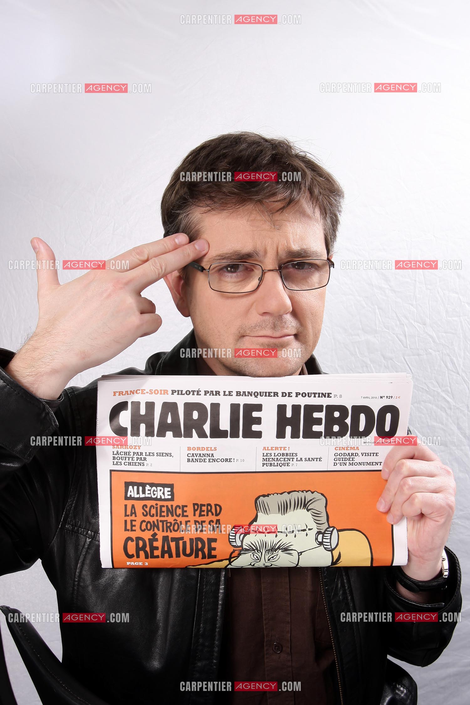 Stéphane Charbonnier, dit Charb, le dessinateur satirique, journaliste et  directeur de publication du magazine Charlie Hebdo.     ( Exclusif )