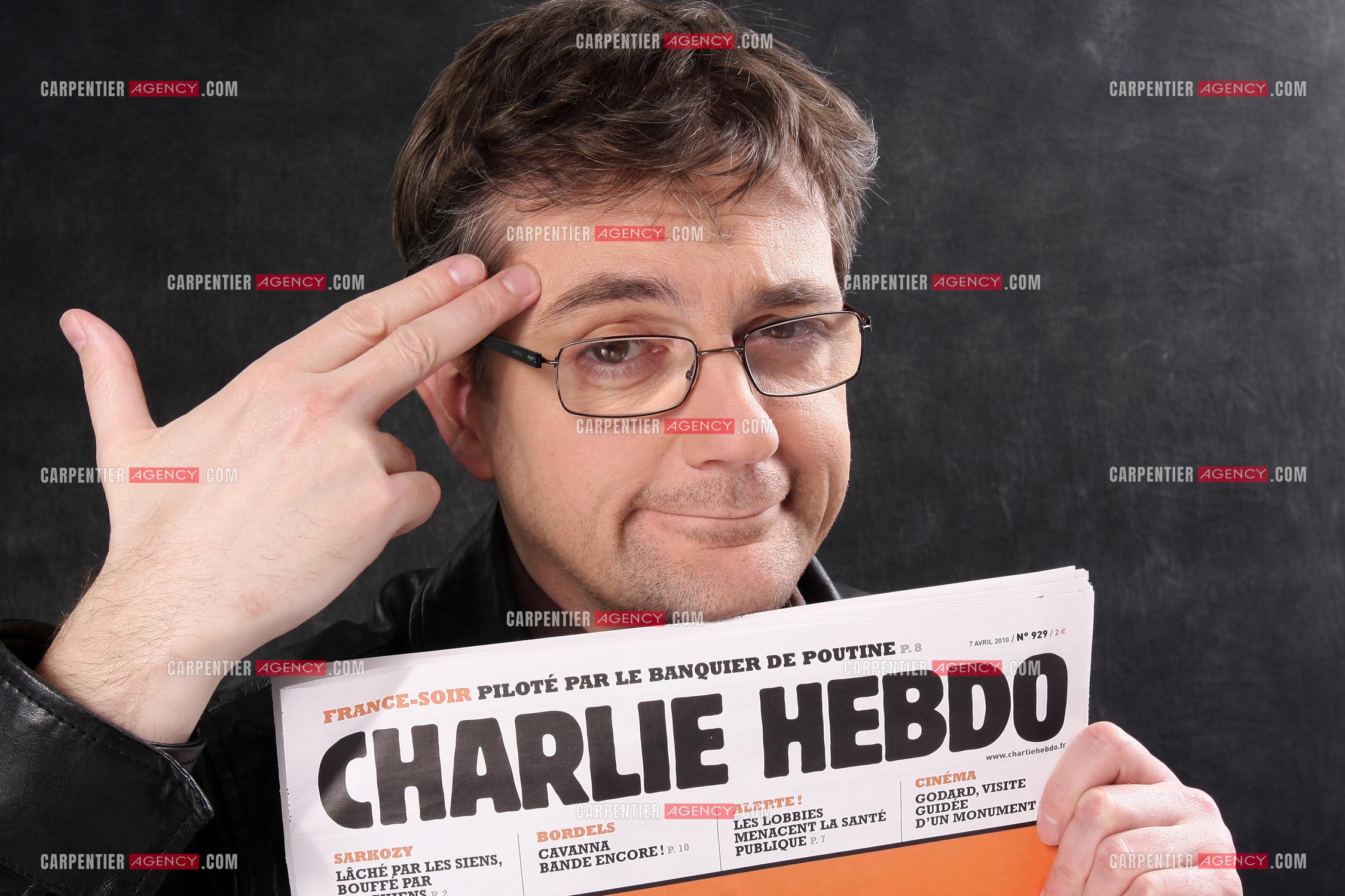 Stéphane Charbonnier, dit Charb, le dessinateur satirique, journaliste et  directeur de publication du magazine Charlie Hebdo.     ( Exclusif )