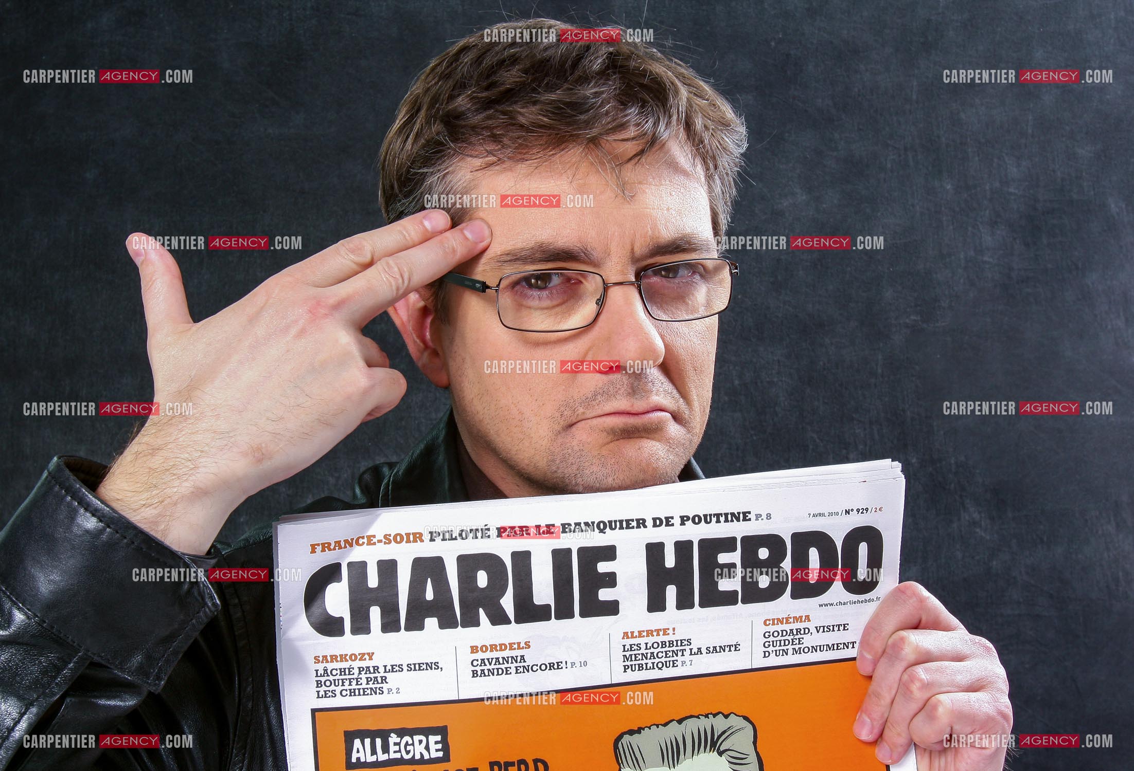Stéphane Charbonnier, dit Charb, le dessinateur satirique, journaliste et  directeur de publication du magazine Charlie Hebdo.     ( Exclusif )