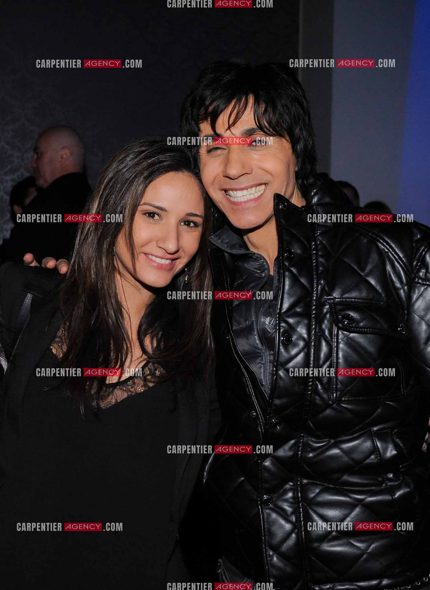 Le chanteur Jean-Luc Lahaye en concert au Bataclan. Jean-Luc avec son ex femme Aurélie et sa fille Margaux. ( Exclusif )