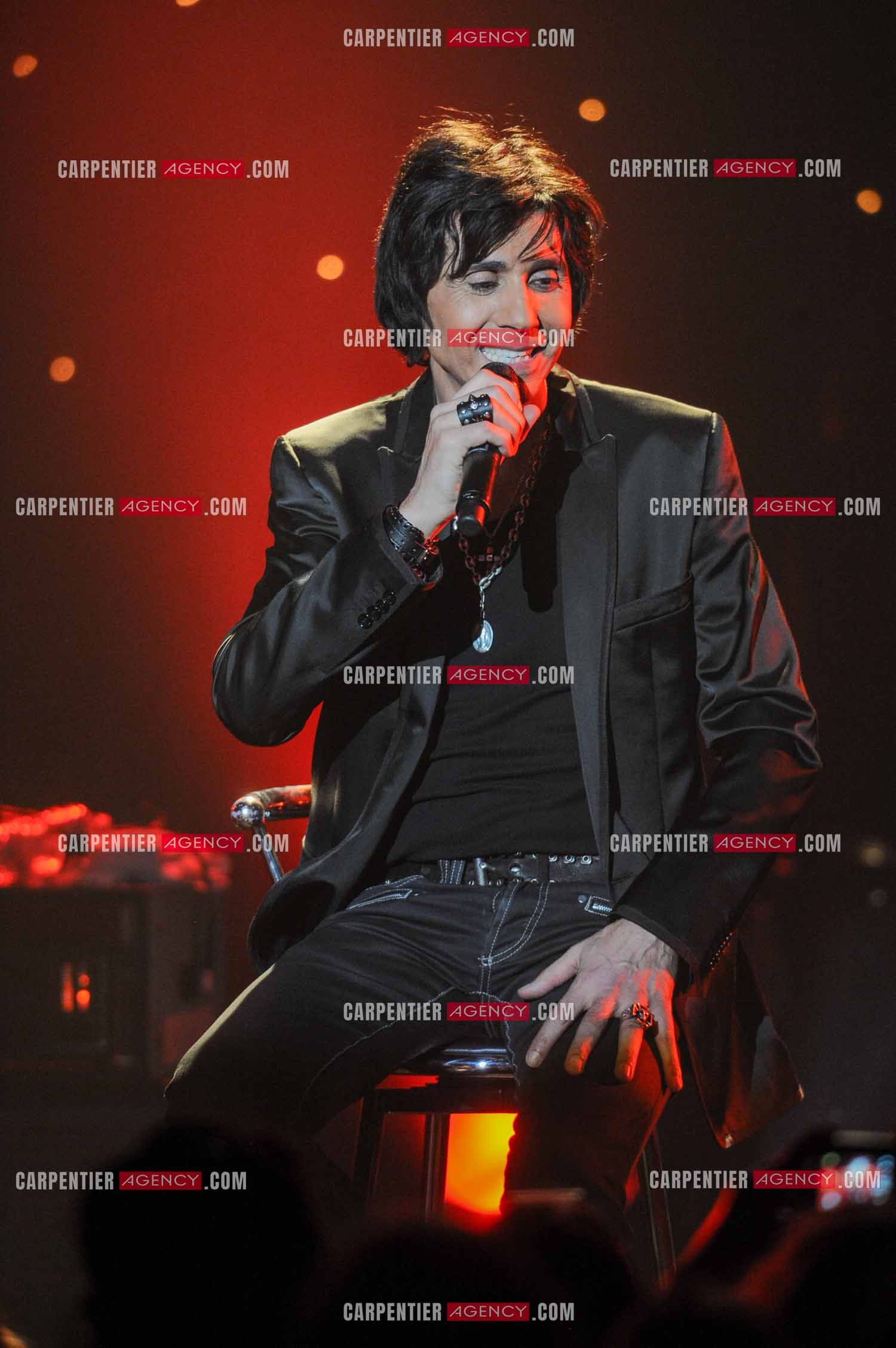 Le chanteur Jean-Luc Lahaye en concert au Bataclan.  ( Exclusif )