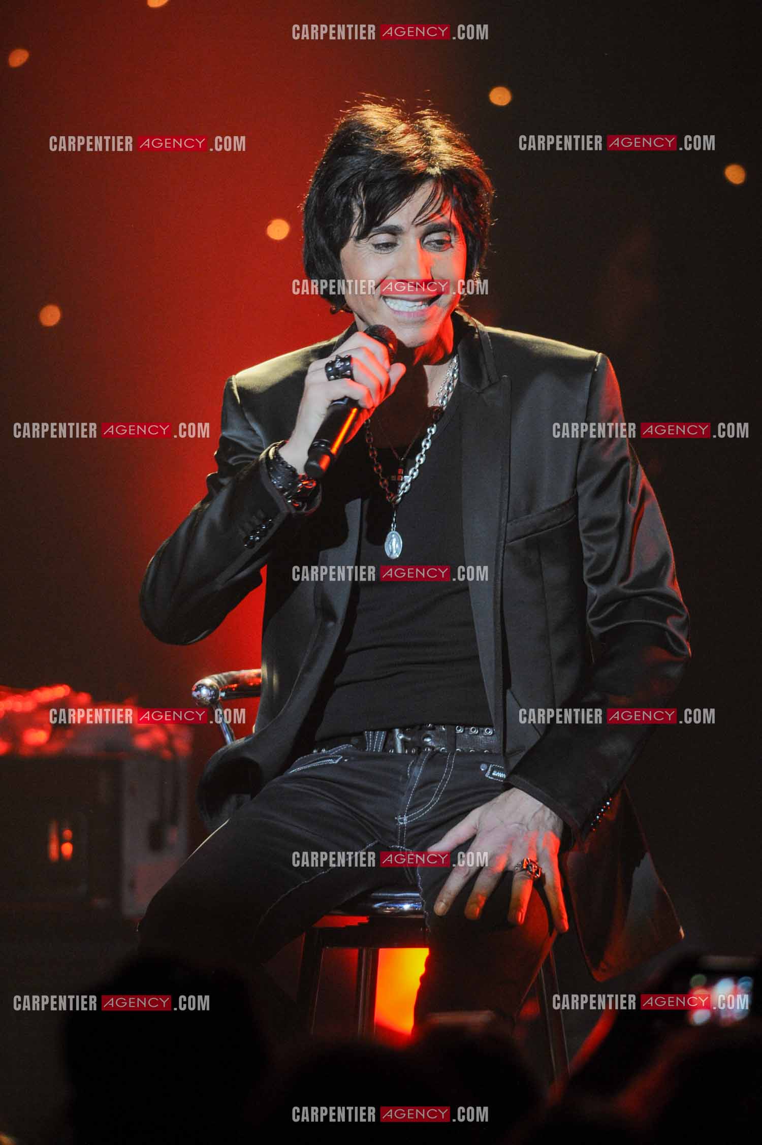 Le chanteur Jean-Luc Lahaye en concert au Bataclan.  ( Exclusif )