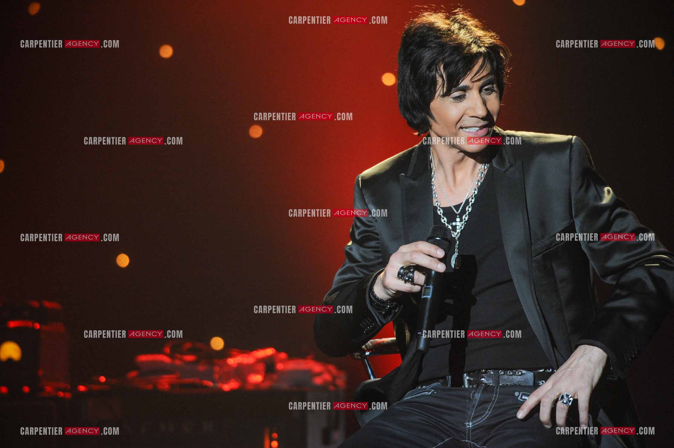 Le chanteur Jean-Luc Lahaye en concert au Bataclan.  ( Exclusif )