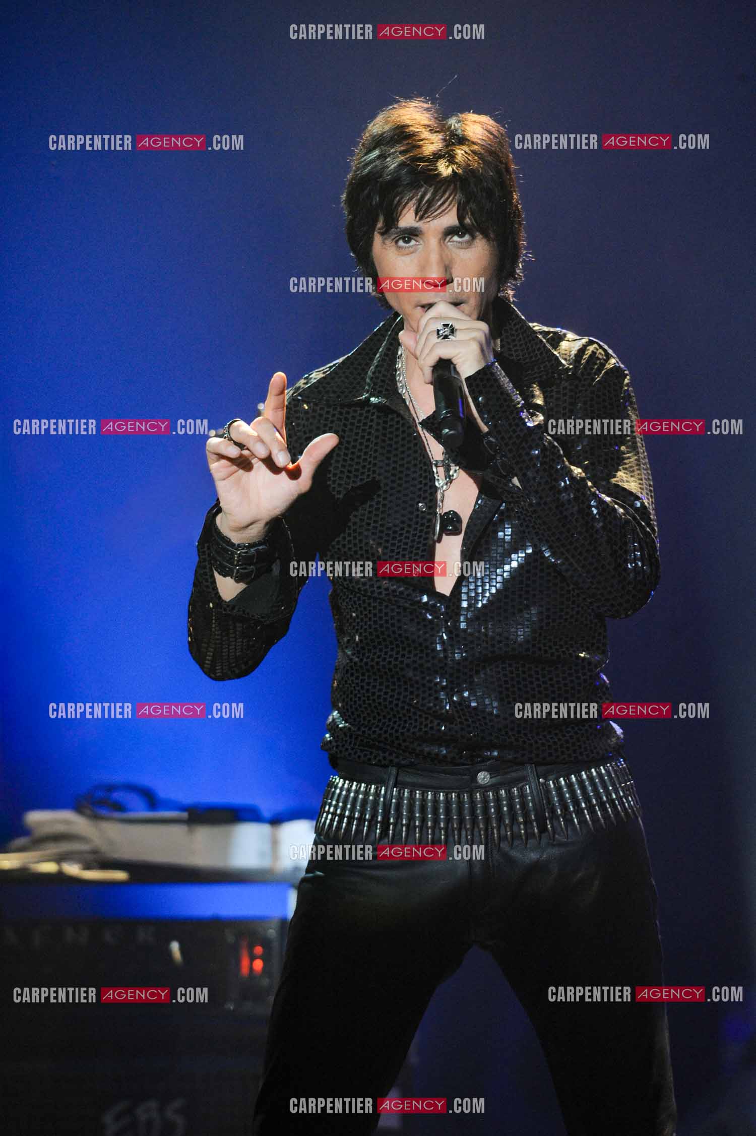 Le chanteur Jean-Luc Lahaye en concert au Bataclan.  ( Exclusif )