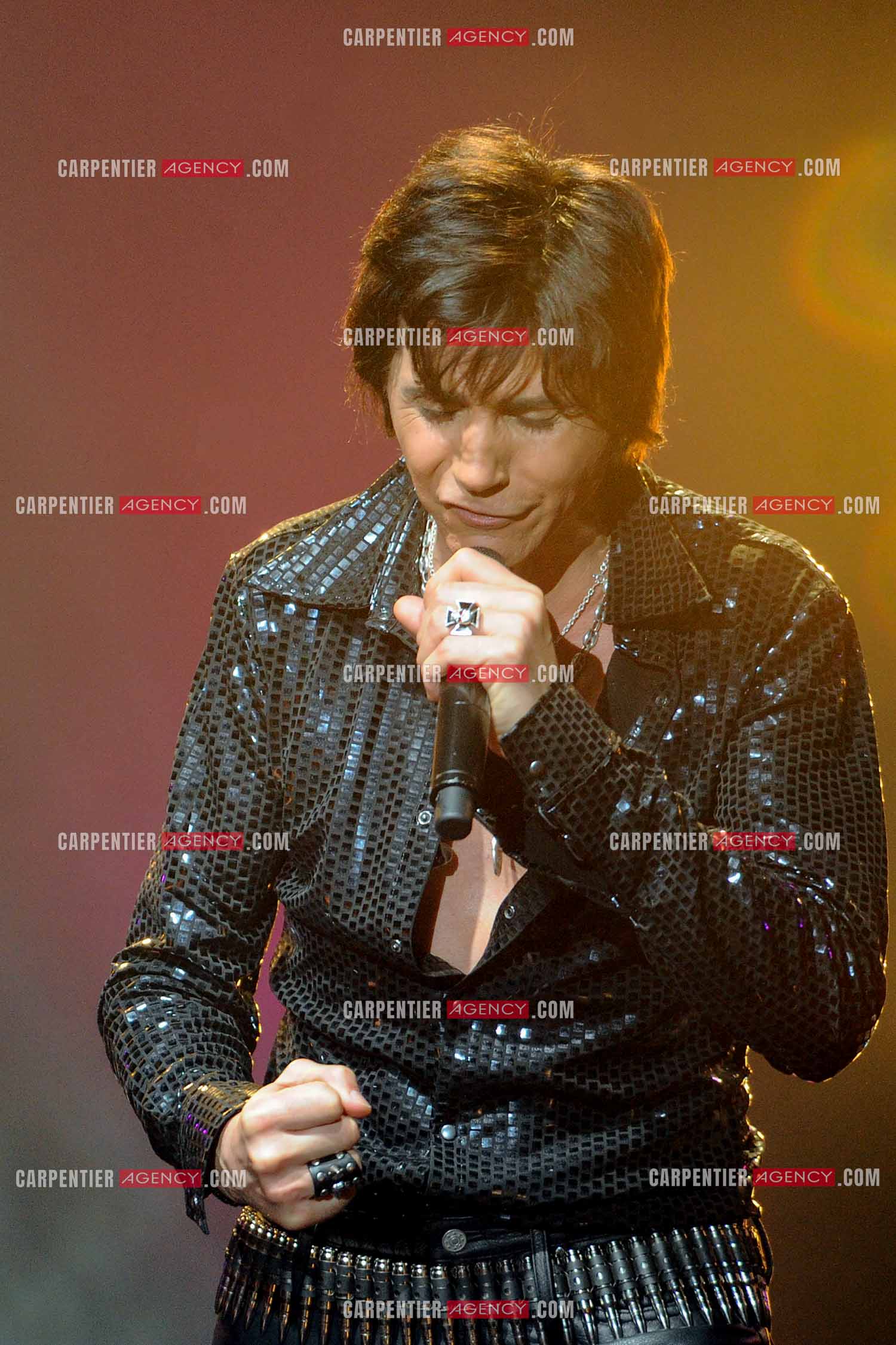 Le chanteur Jean-Luc Lahaye en concert au Bataclan.  ( Exclusif )