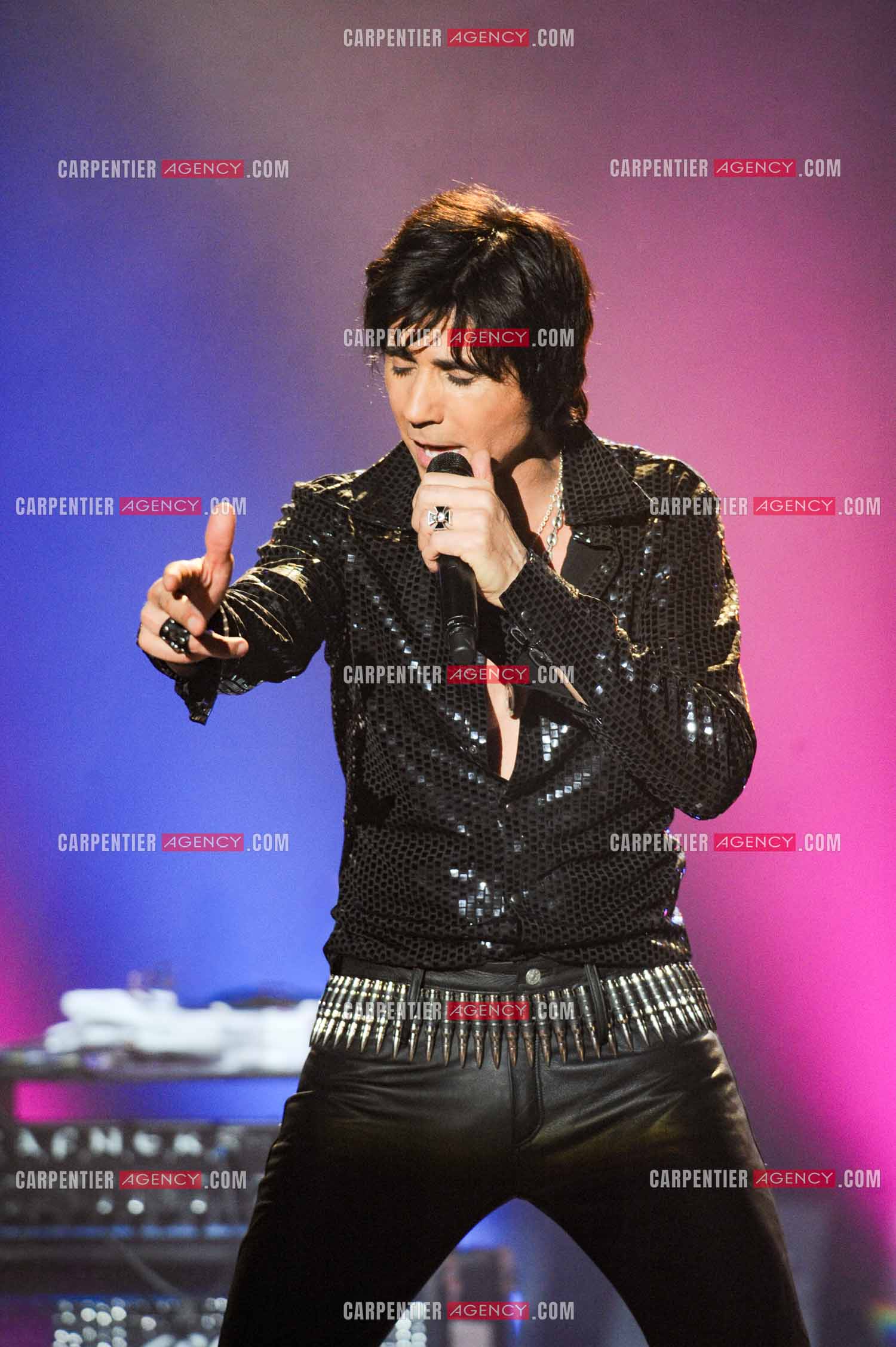 Le chanteur Jean-Luc Lahaye en concert au Bataclan.  ( Exclusif )