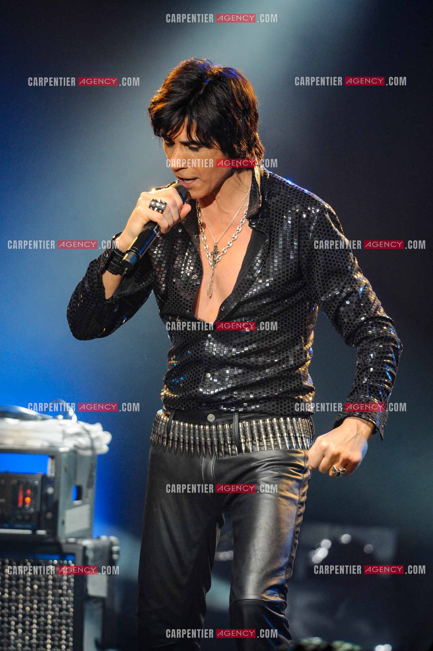 Le chanteur Jean-Luc Lahaye en concert au Bataclan.  ( Exclusif )