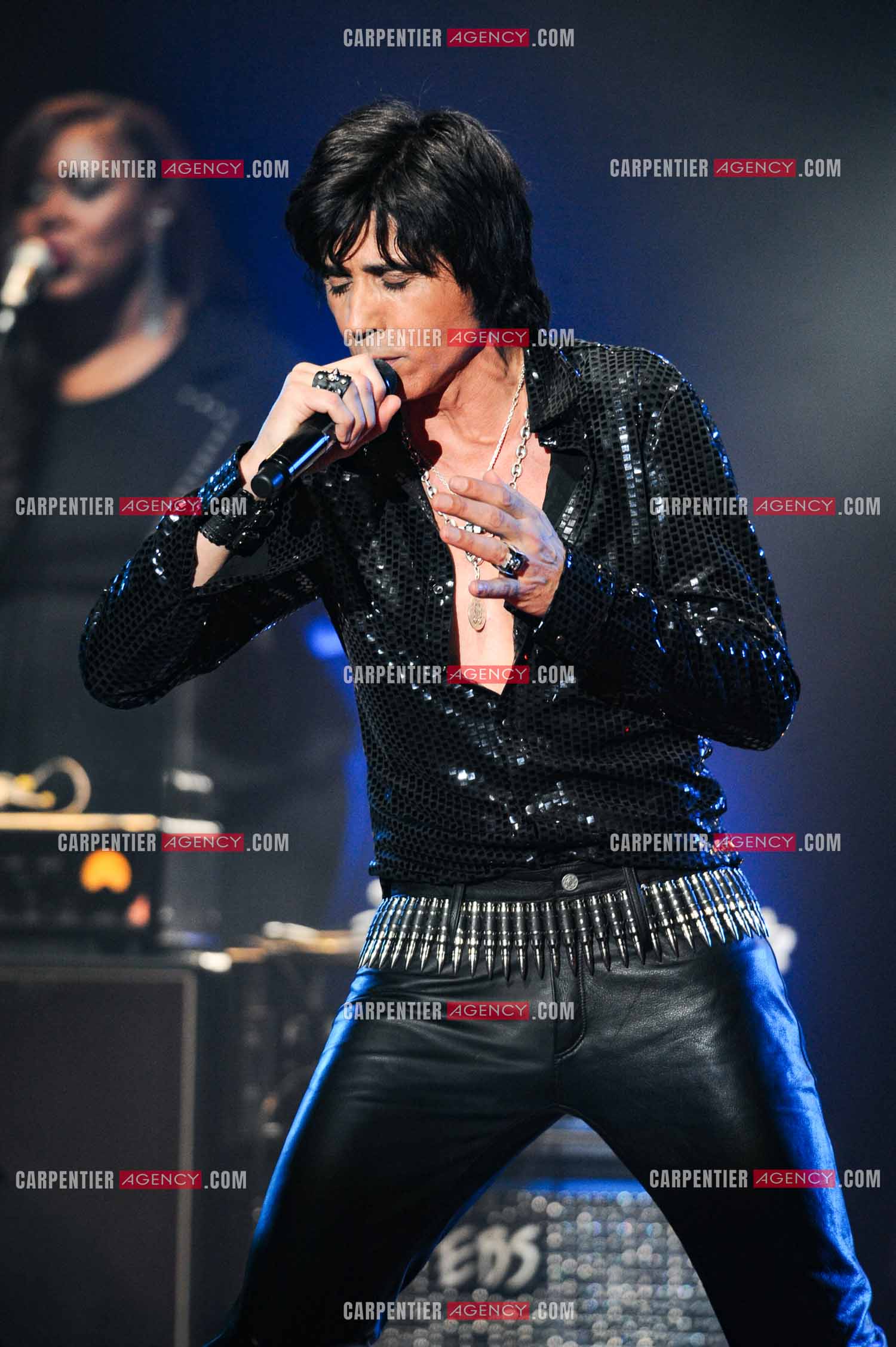 Le chanteur Jean-Luc Lahaye en concert au Bataclan.  ( Exclusif )