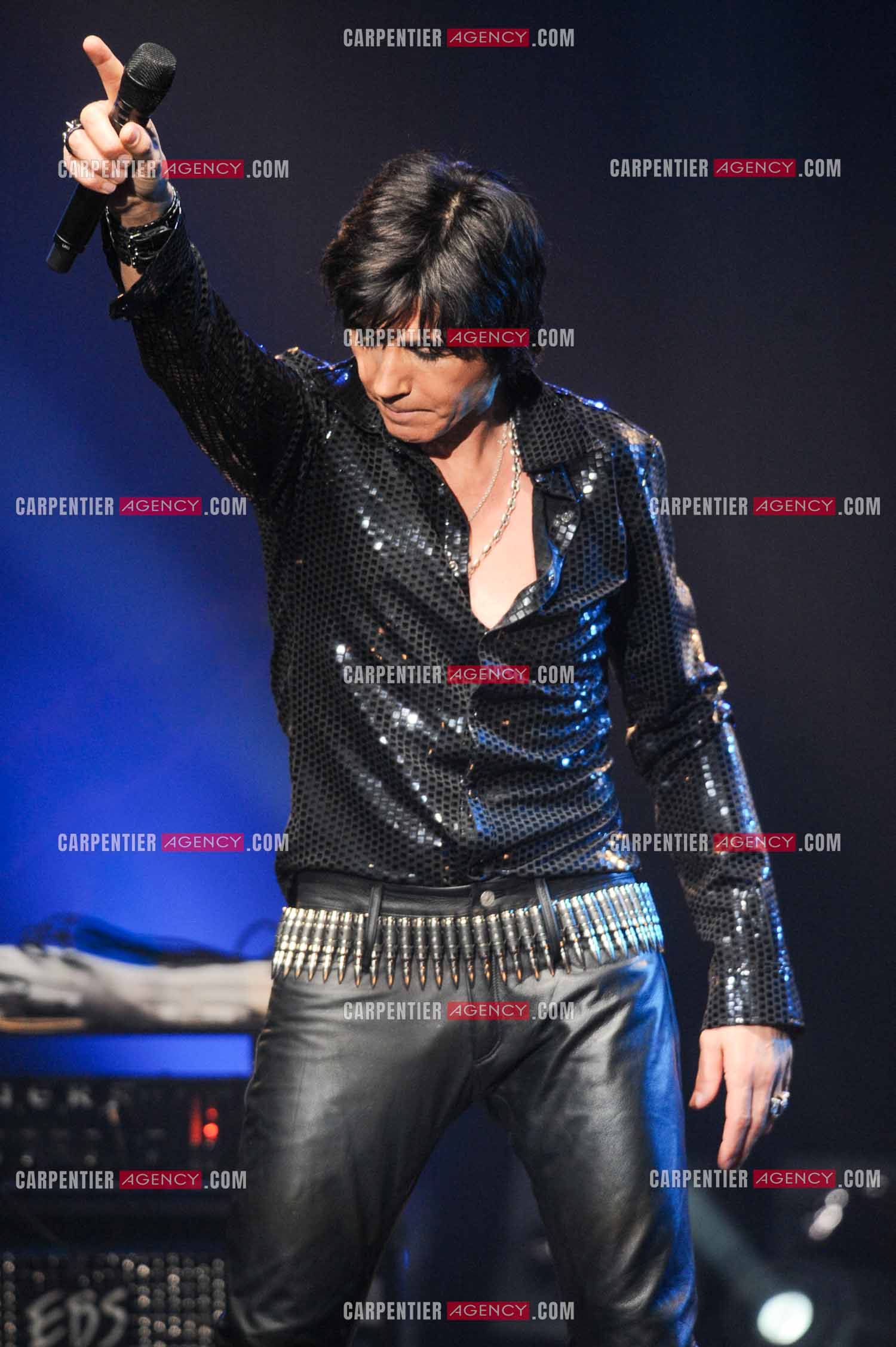 Le chanteur Jean-Luc Lahaye en concert au Bataclan.  ( Exclusif )