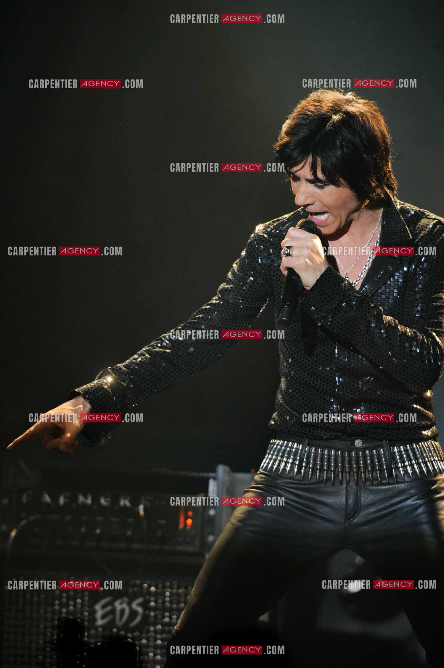 Le chanteur Jean-Luc Lahaye en concert au Bataclan.  ( Exclusif )