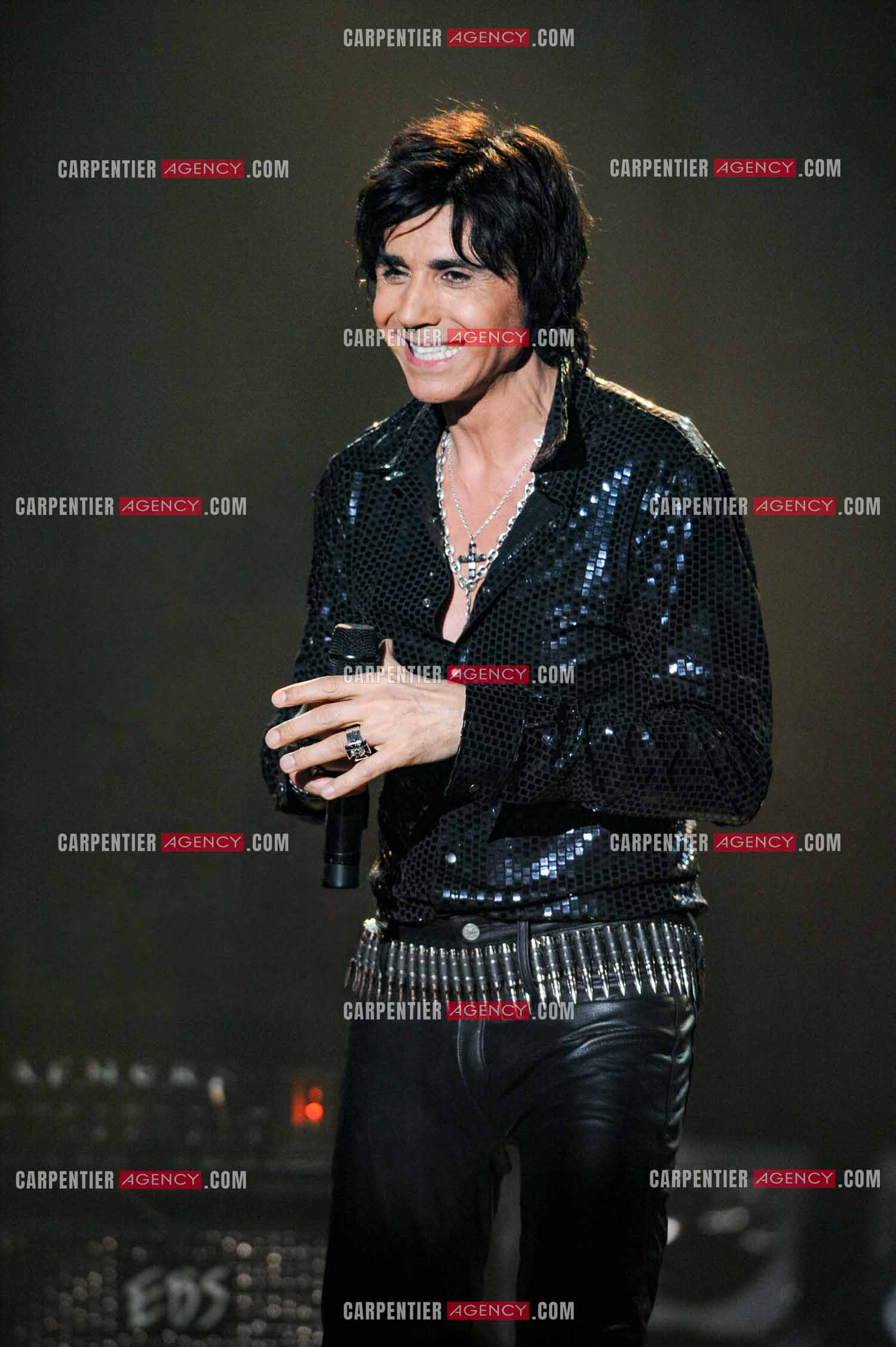 Le chanteur Jean-Luc Lahaye en concert au Bataclan.  ( Exclusif )