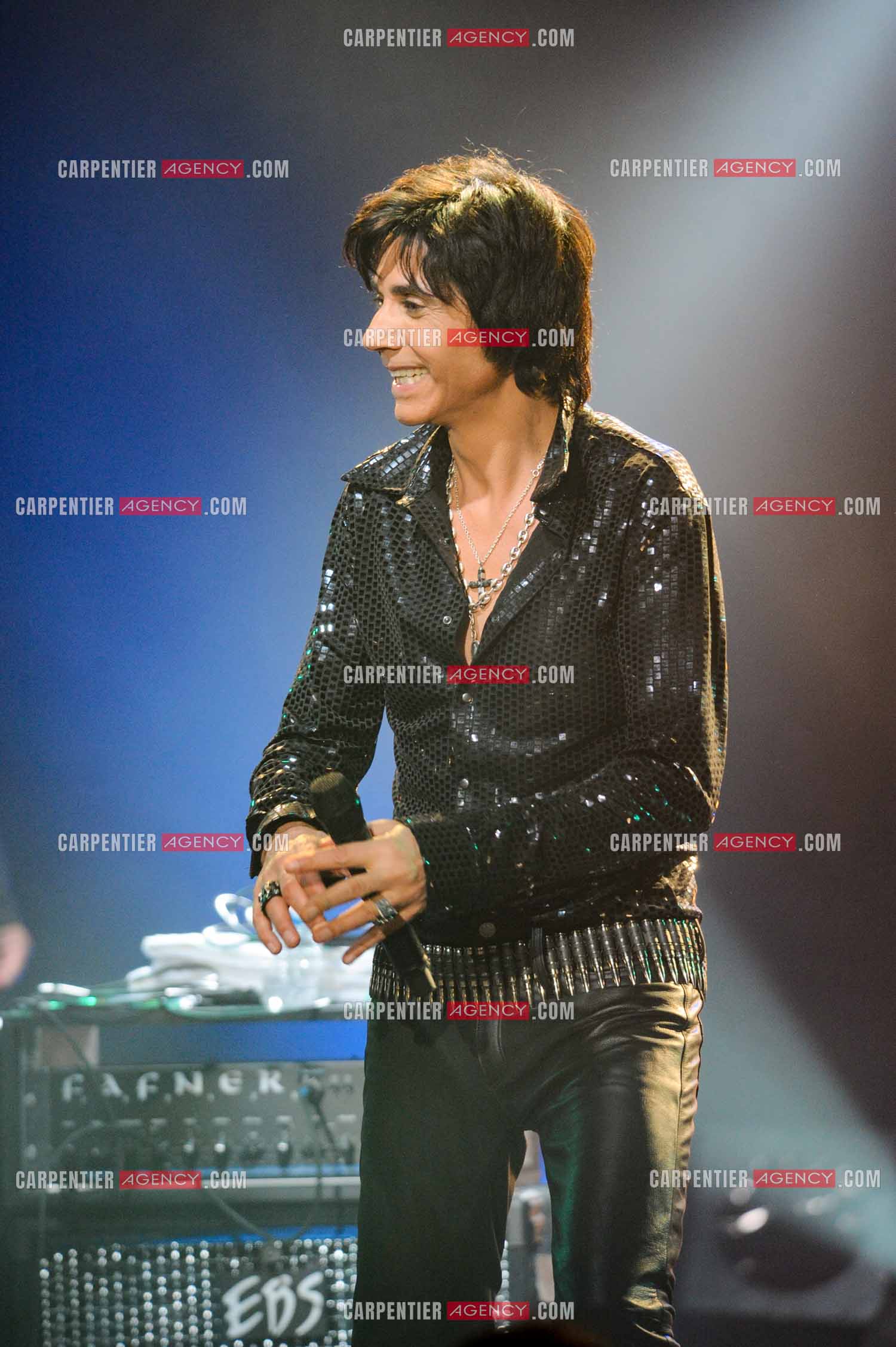 Le chanteur Jean-Luc Lahaye en concert au Bataclan.  ( Exclusif )