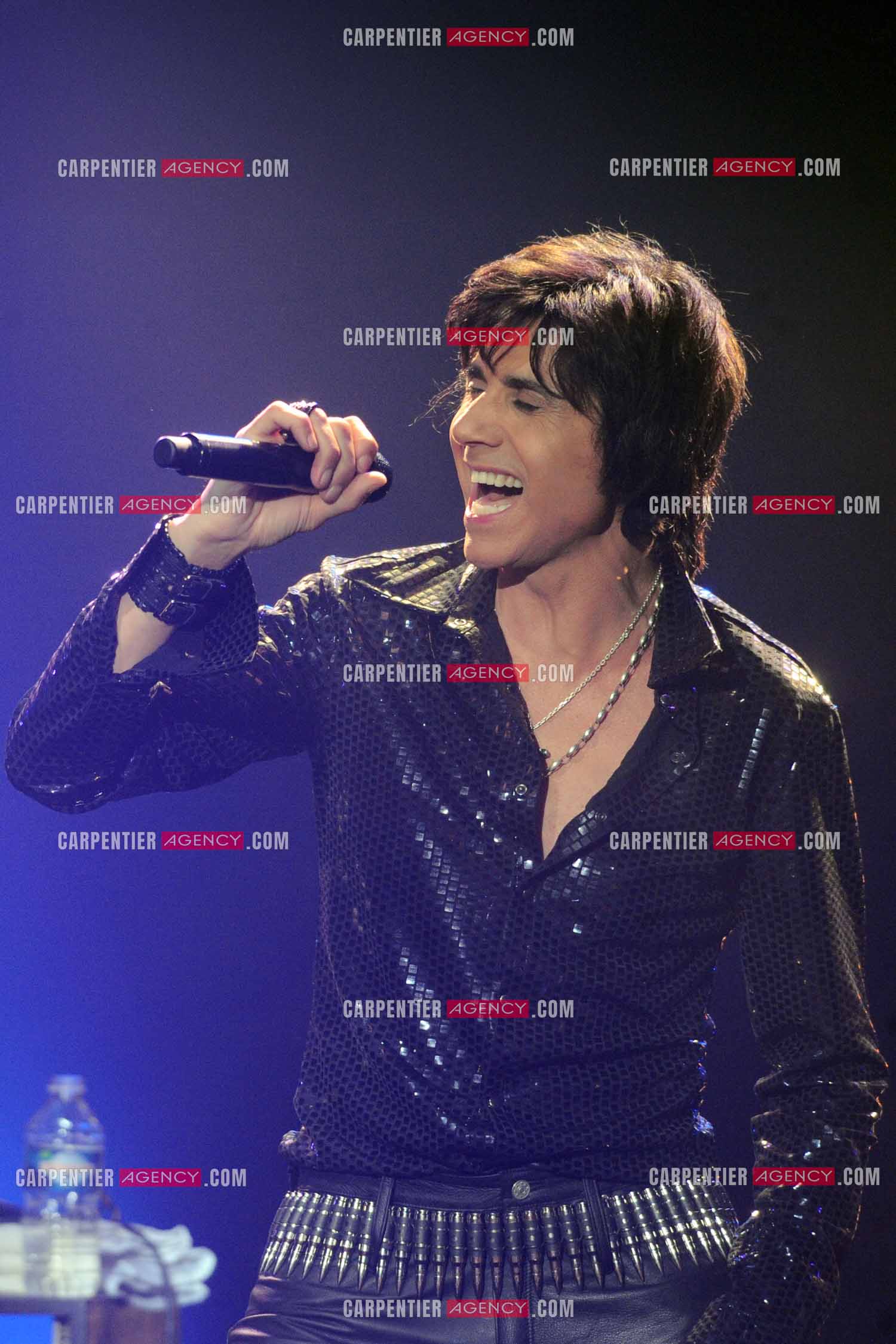 Le chanteur Jean-Luc Lahaye en concert au Bataclan.  ( Exclusif )