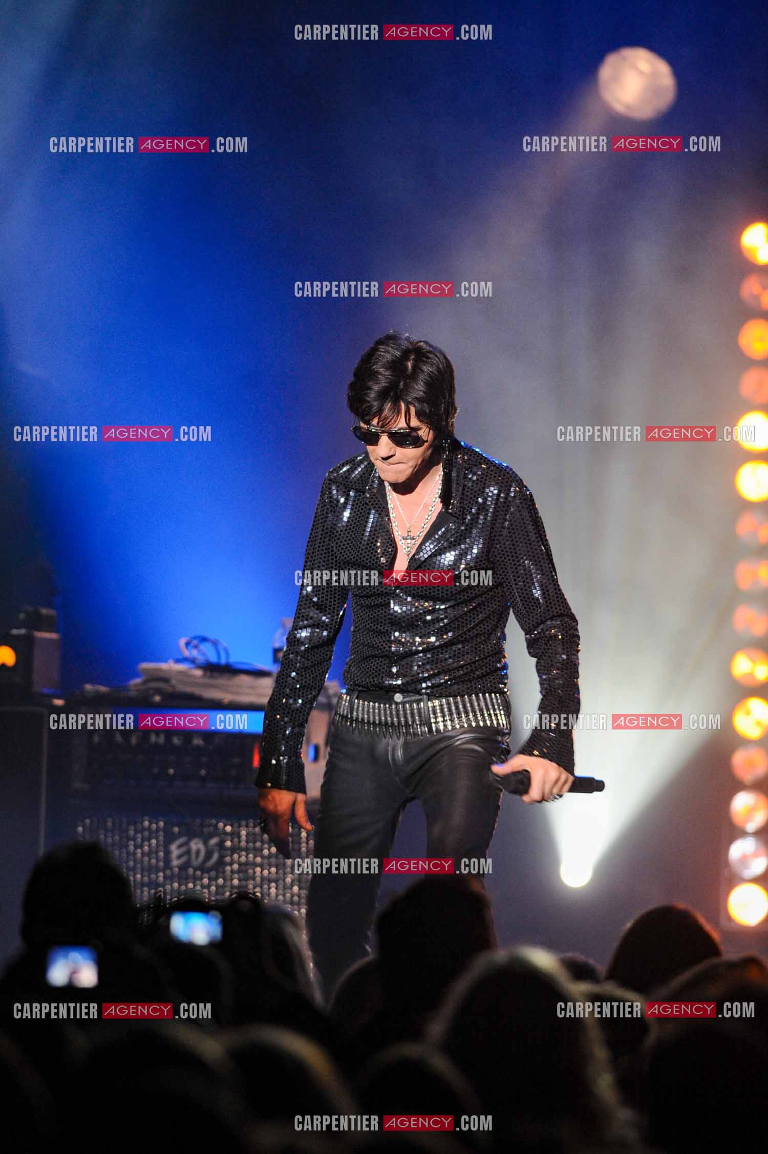 Le chanteur Jean-Luc Lahaye en concert au Bataclan.  ( Exclusif )