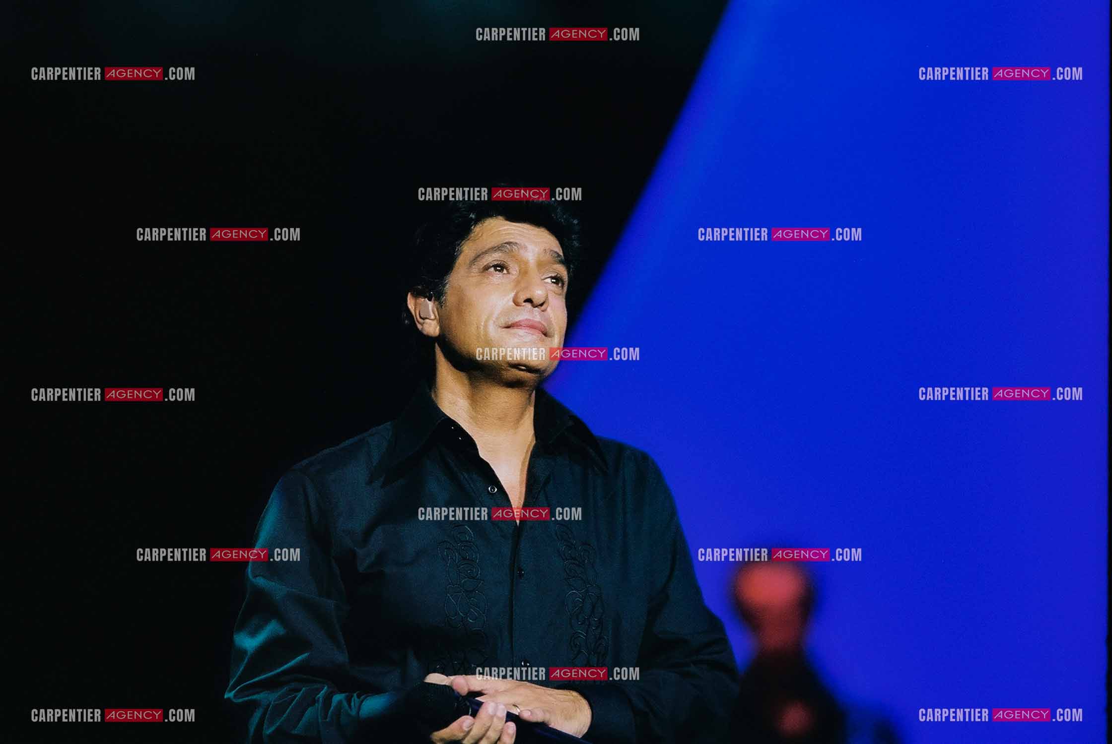 Le chanteur Frédéric François lors de son passage à l'Olympia en 2002.  ( Exclusif )