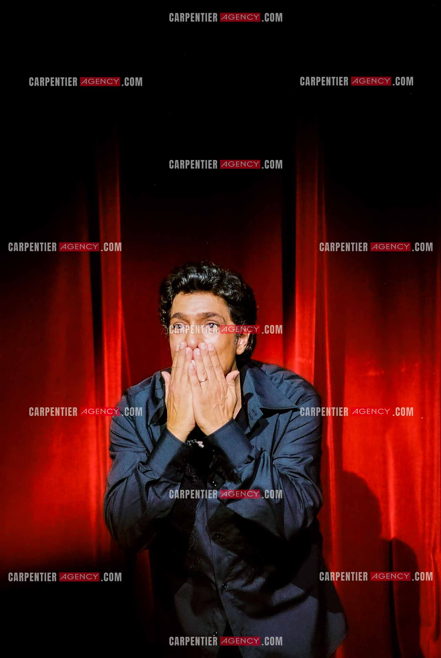 Le chanteur Frédéric François lors de son passage à l'Olympia en 2002.  ( Exclusif )