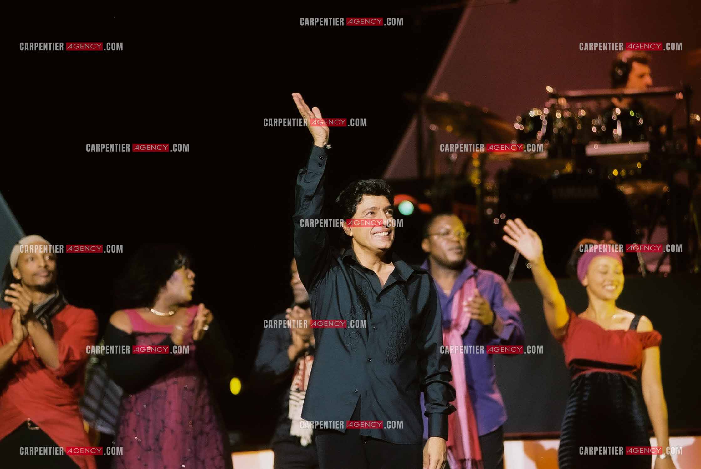 Le chanteur Frédéric François lors de son passage à l'Olympia en 2002.  ( Exclusif )