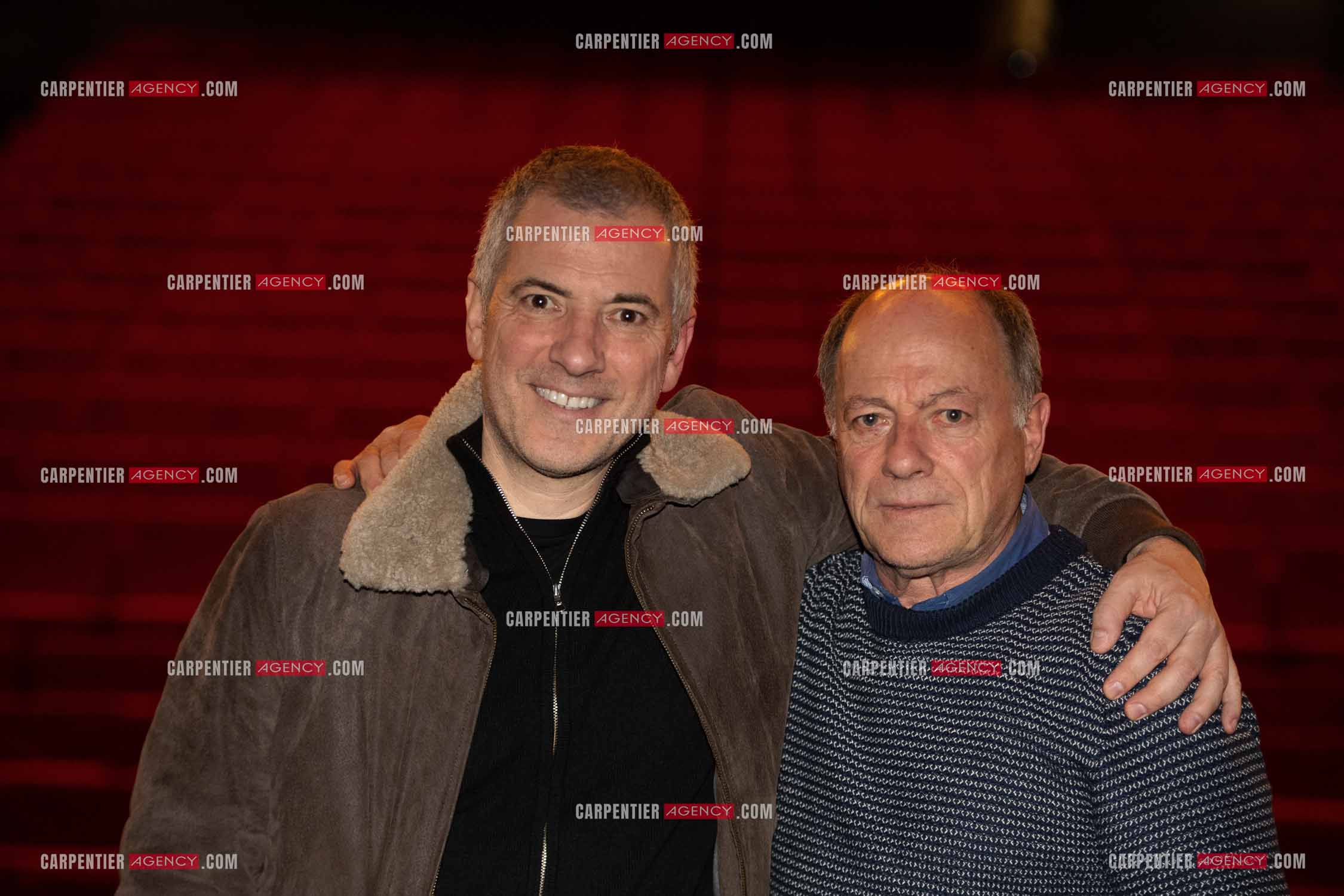 L'acteur Bruno Putzulu et son frère Mario au théâtre Toursky a Marseille pour jouer sa pièce “ LES RITALS “.     ( Exclusif )