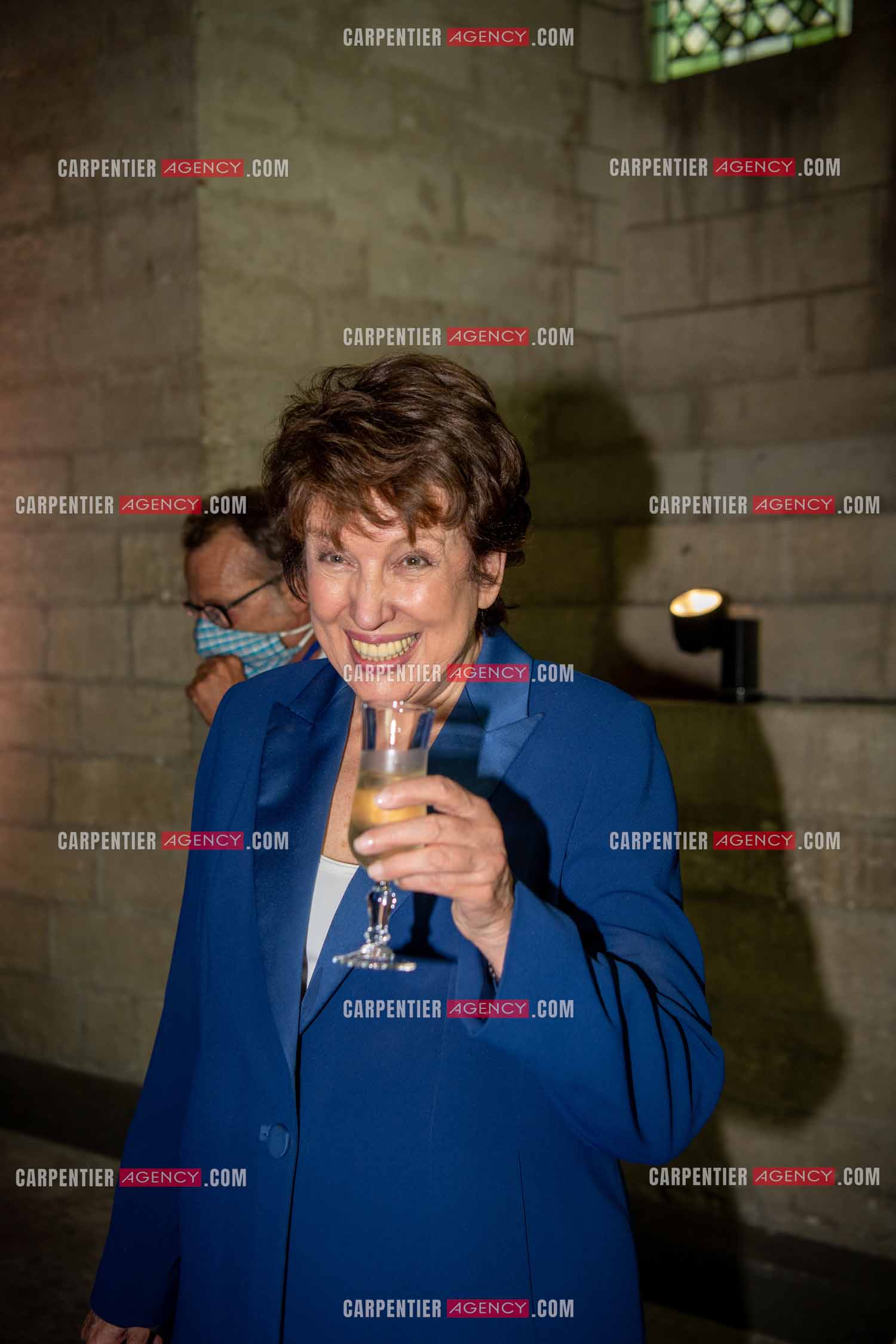 Roselyne Bachelot-Narquin, ministre de la Culture en déplacement a Avignon pour une Visite du Palais des Papes et échanges avec les artistes et les directrices et directeurs des théâtres suivi d'un spectacle vivant de clôture du festival Le souffle d’Avignon.