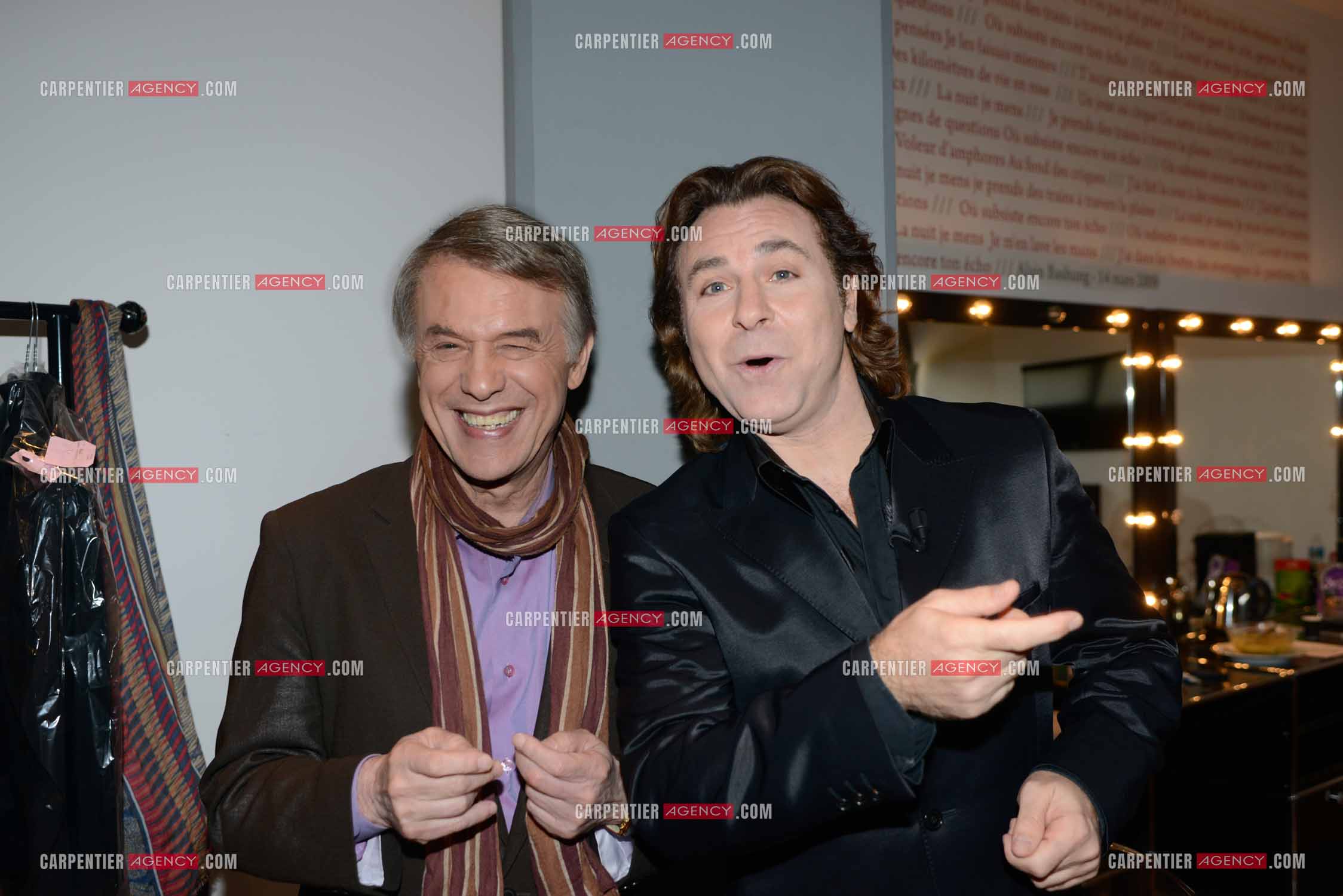 Le chanteur Salvatore Adamo venu rejoindre son ami Roberto Alagna pour un duo lors de son concert à Lille.           ( Exclusif )
