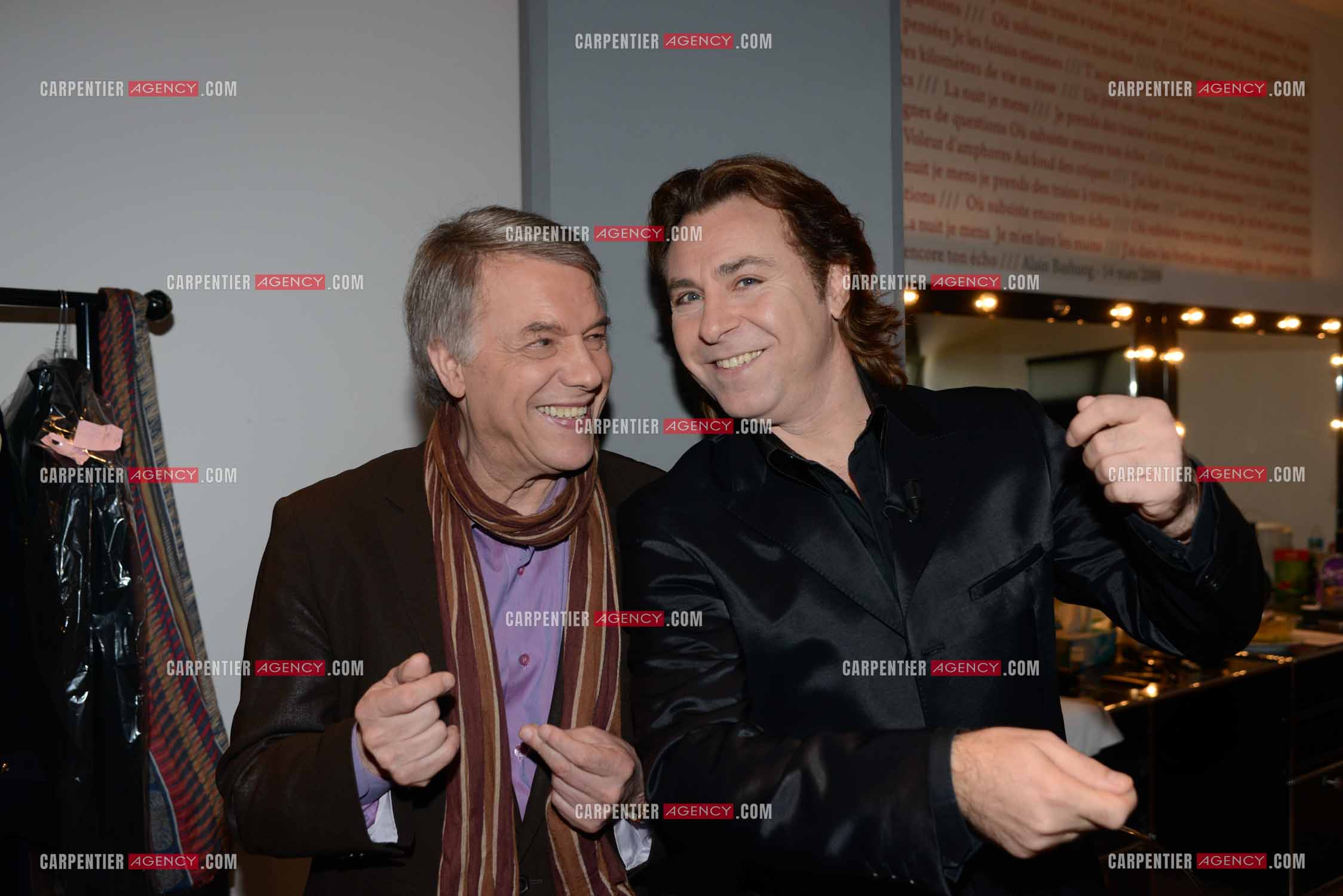 Le chanteur Salvatore Adamo venu rejoindre son ami Roberto Alagna pour un duo lors de son concert à Lille.           ( Exclusif )