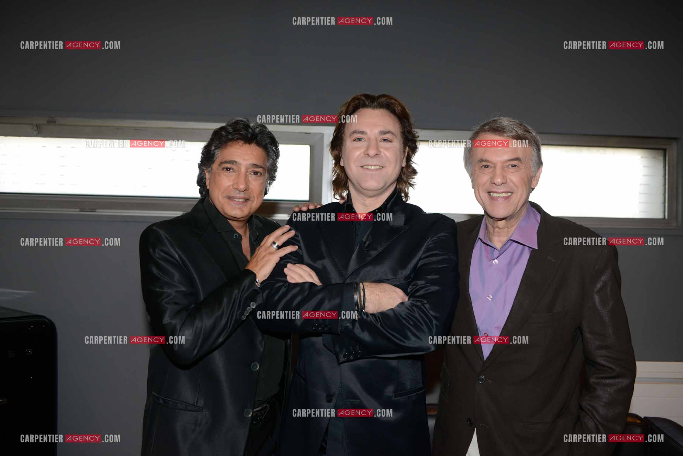 Salvatore Adamo, Frédéric François et Roberto Alagna réunis pour un concert au Zénith de Lille en 2013.    ( Exclusif )