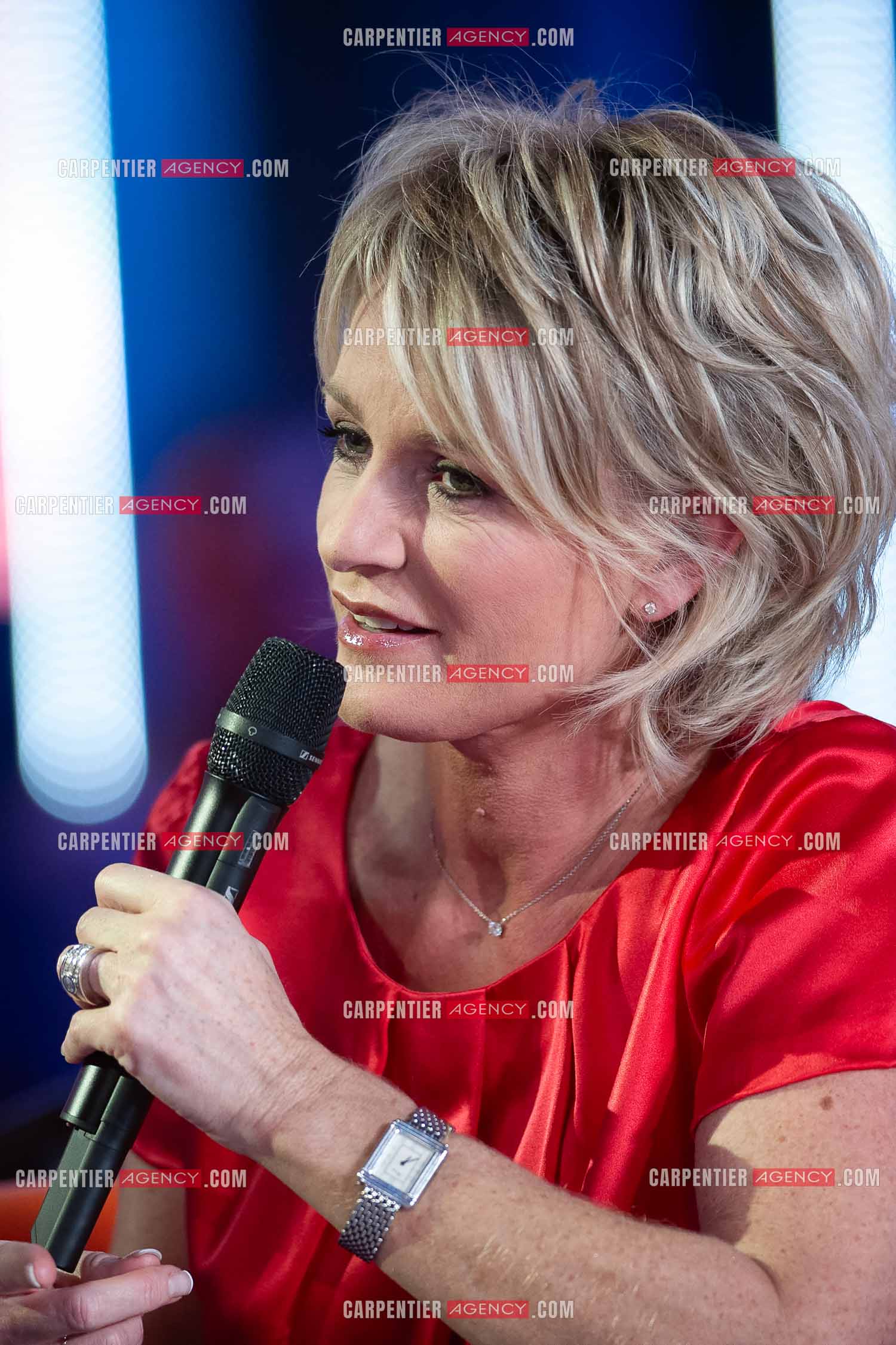 La journaliste et animatrice Sophie Davant lors du Téléthon.   ( Exclusif )