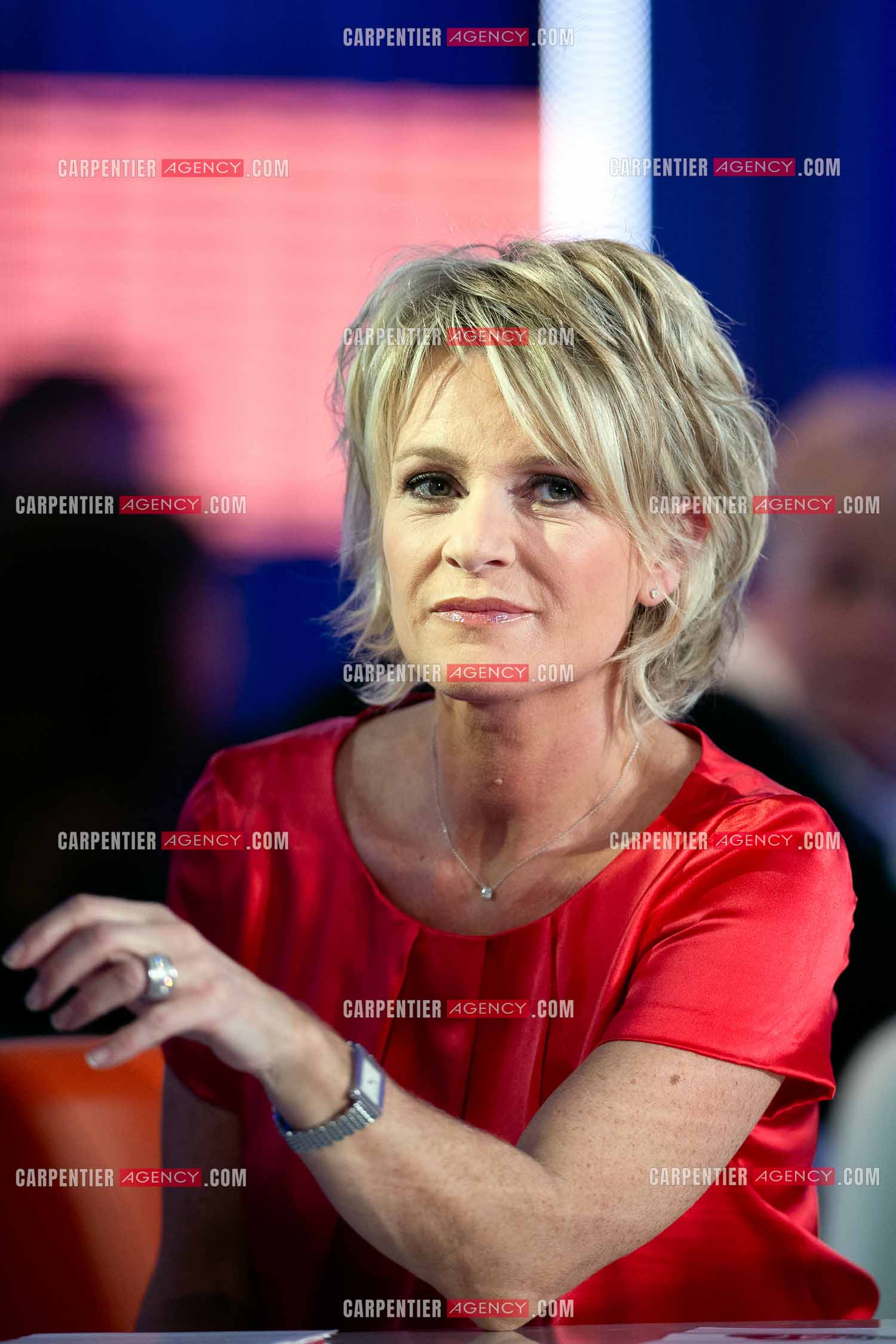 La journaliste et animatrice Sophie Davant lors du Téléthon.   ( Exclusif )