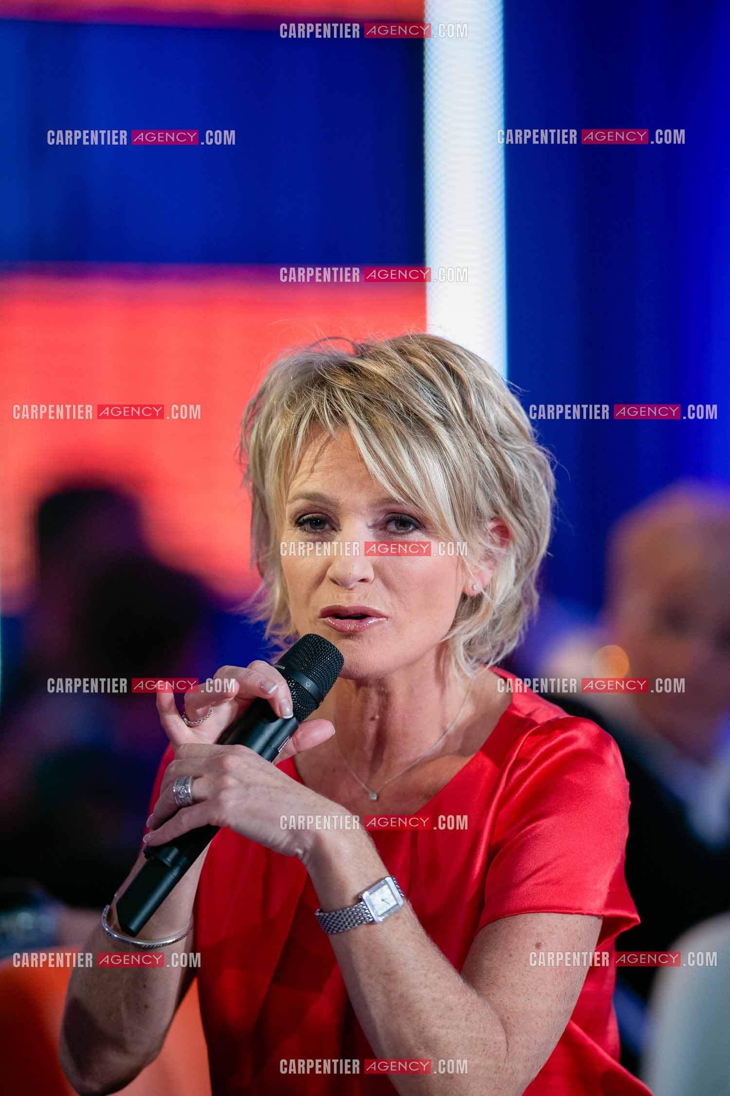 La journaliste et animatrice Sophie Davant lors du Téléthon.   ( Exclusif )