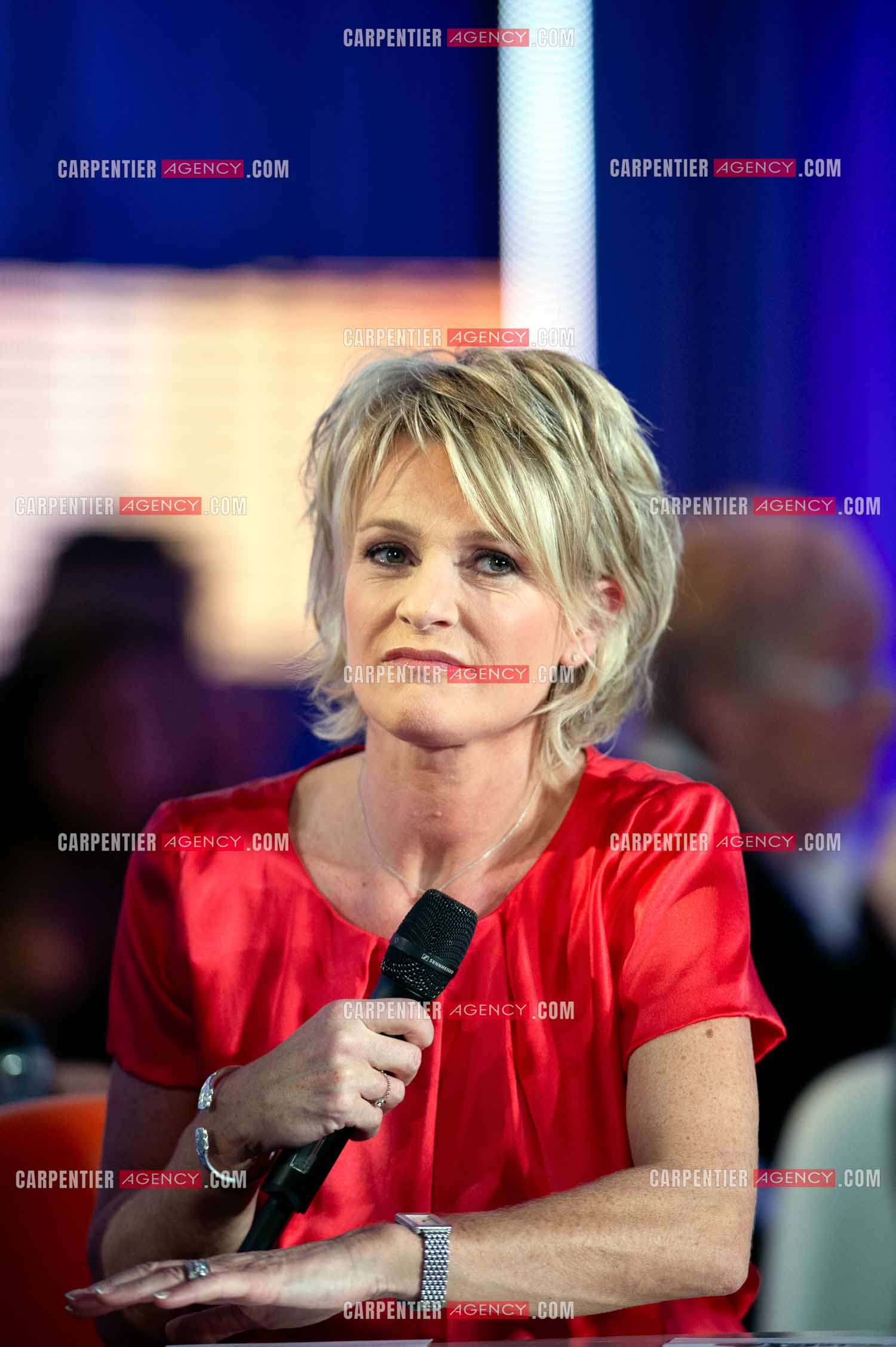 La journaliste et animatrice Sophie Davant lors du Téléthon.   ( Exclusif )