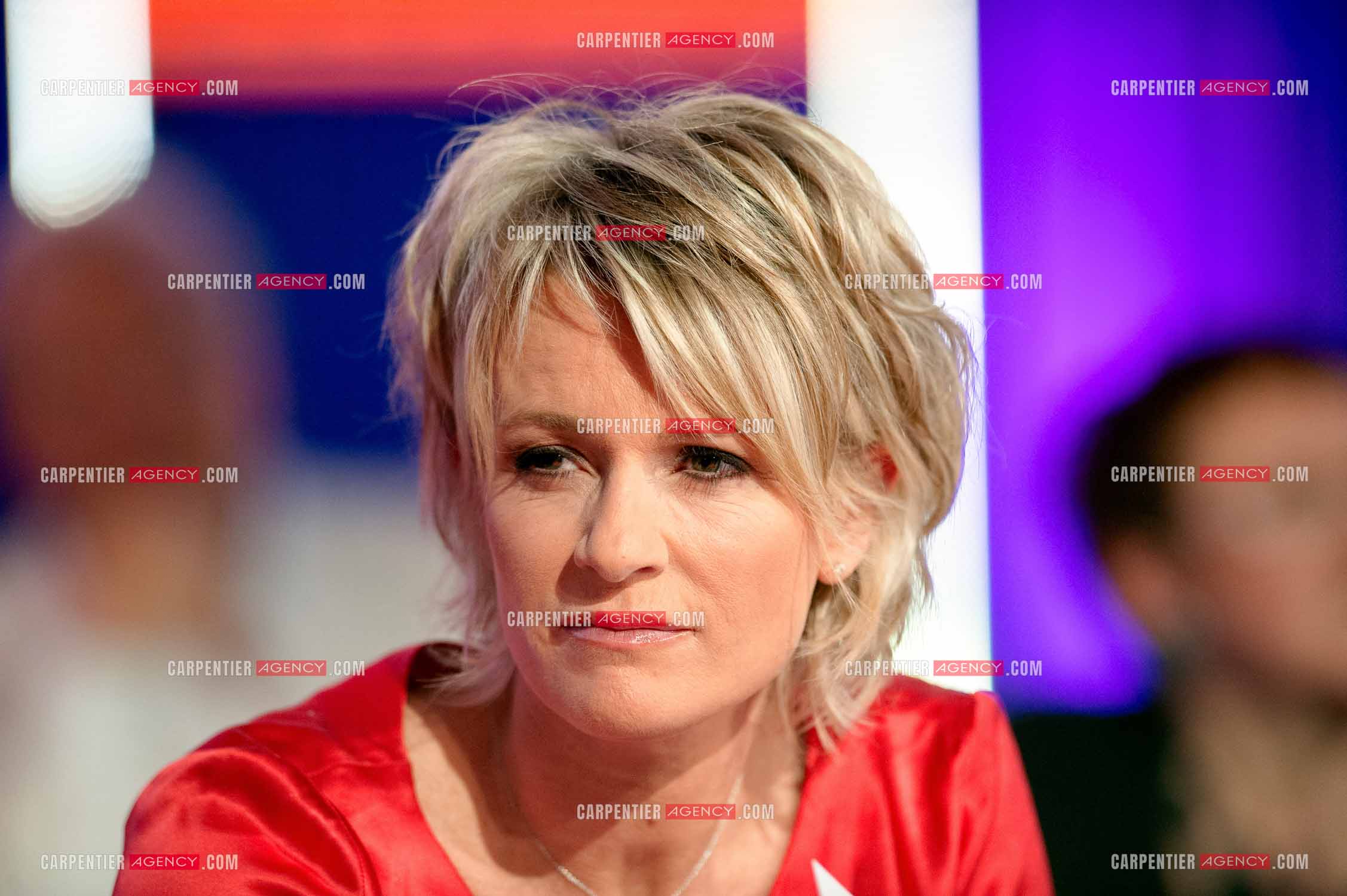 La journaliste et animatrice Sophie Davant lors du Téléthon.   ( Exclusif )