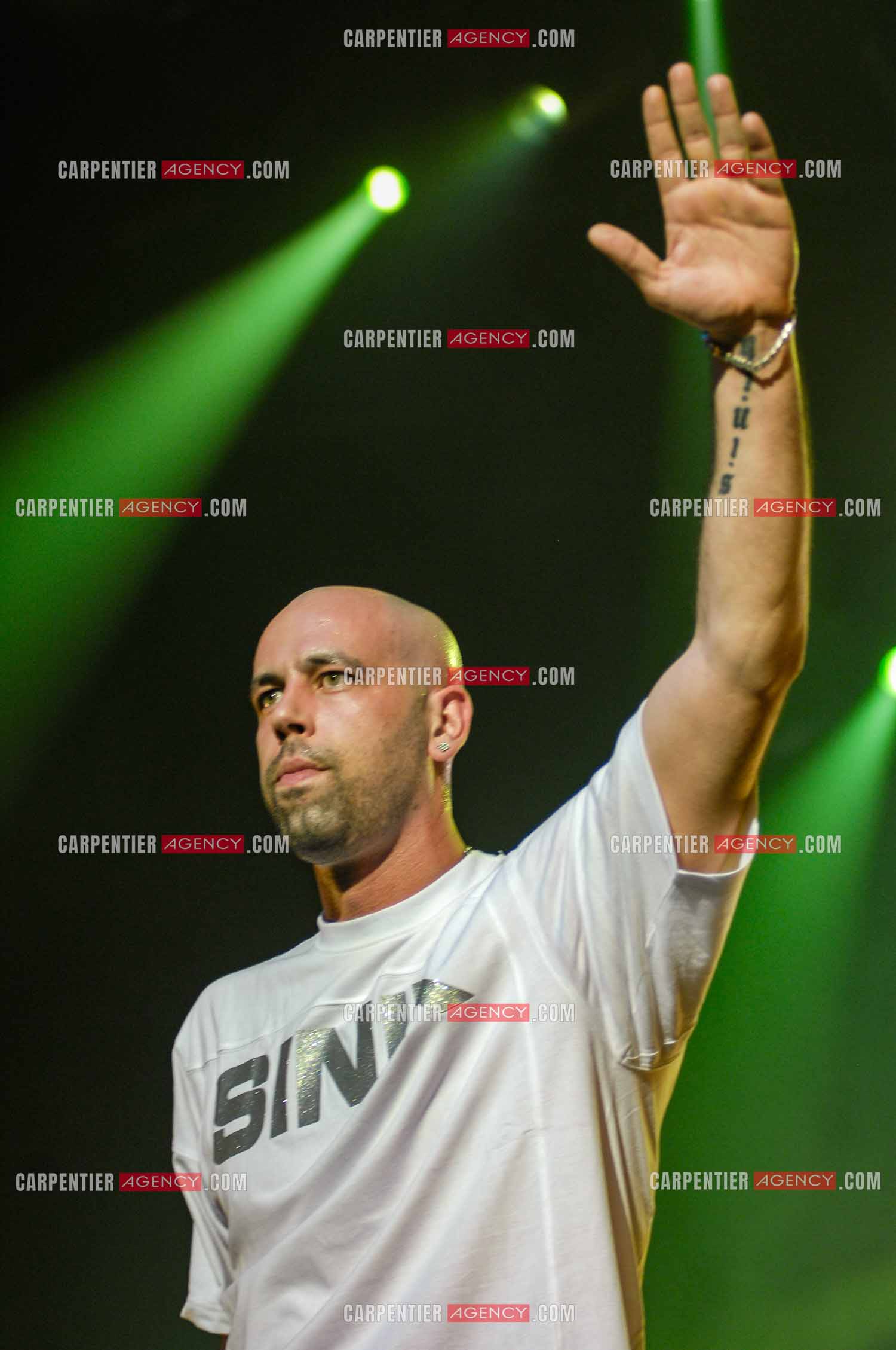 Le rappeur Sinik en concert au Zénith de Paris.     ( Exclusif )