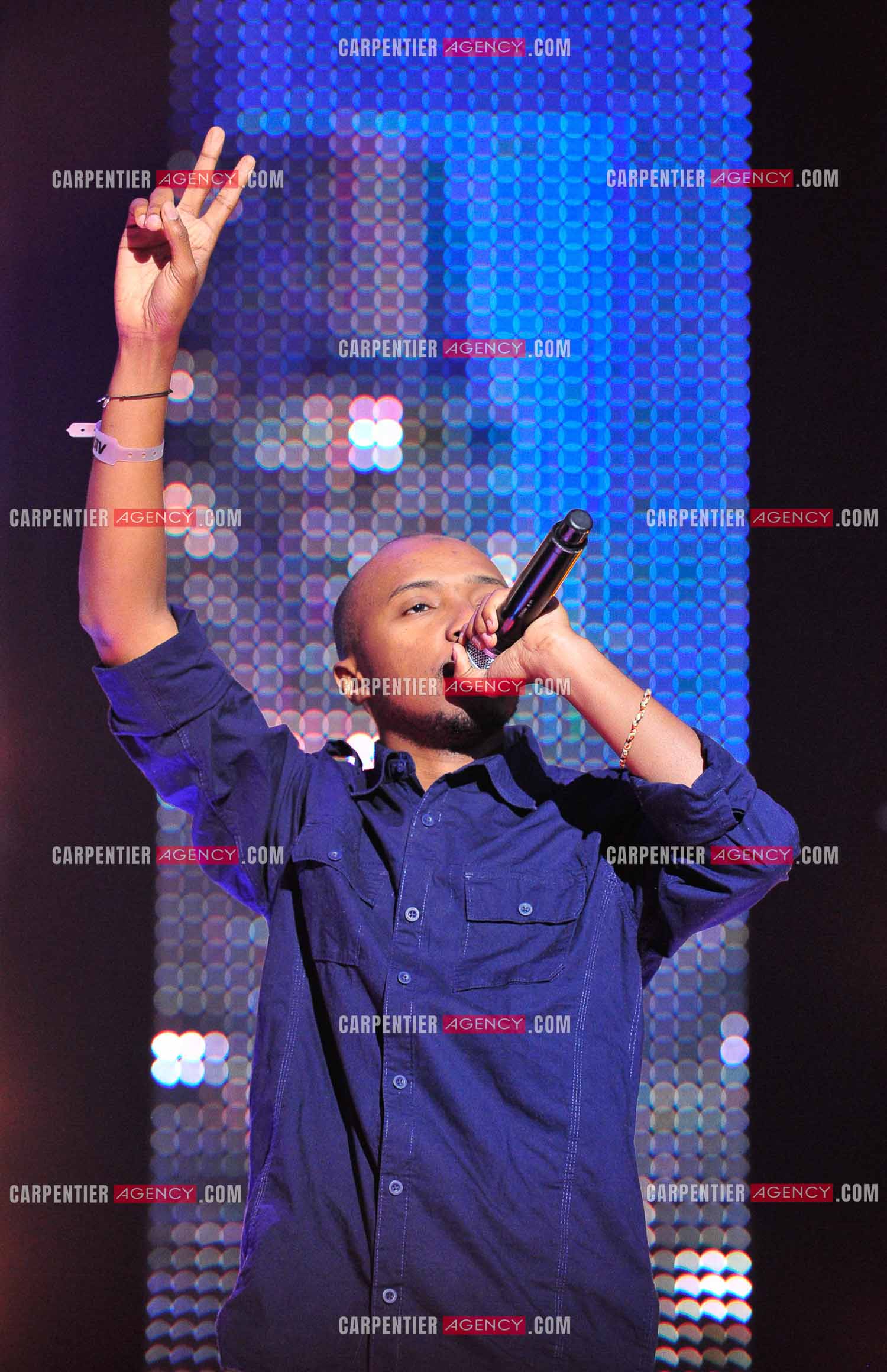 Le chanteur Soprano en concert au Zénith de Paris.