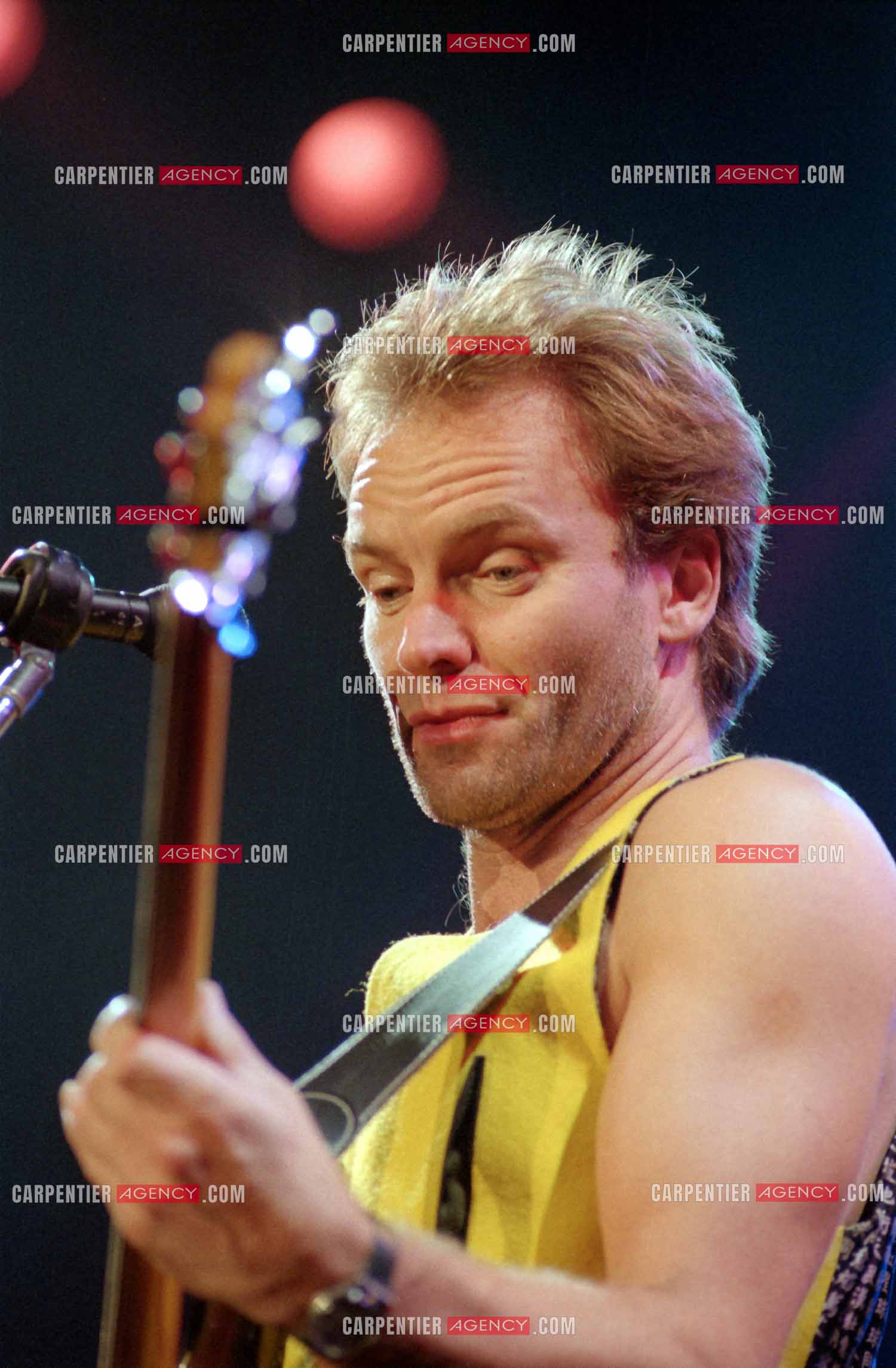 Le chanteur Sting en concert au Zénith de Paris.