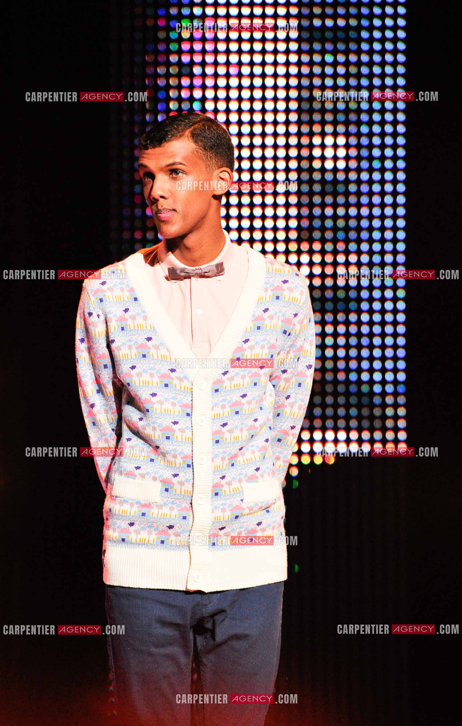 Le chanteur Belge Stromae en concert au Zénith de Paris.