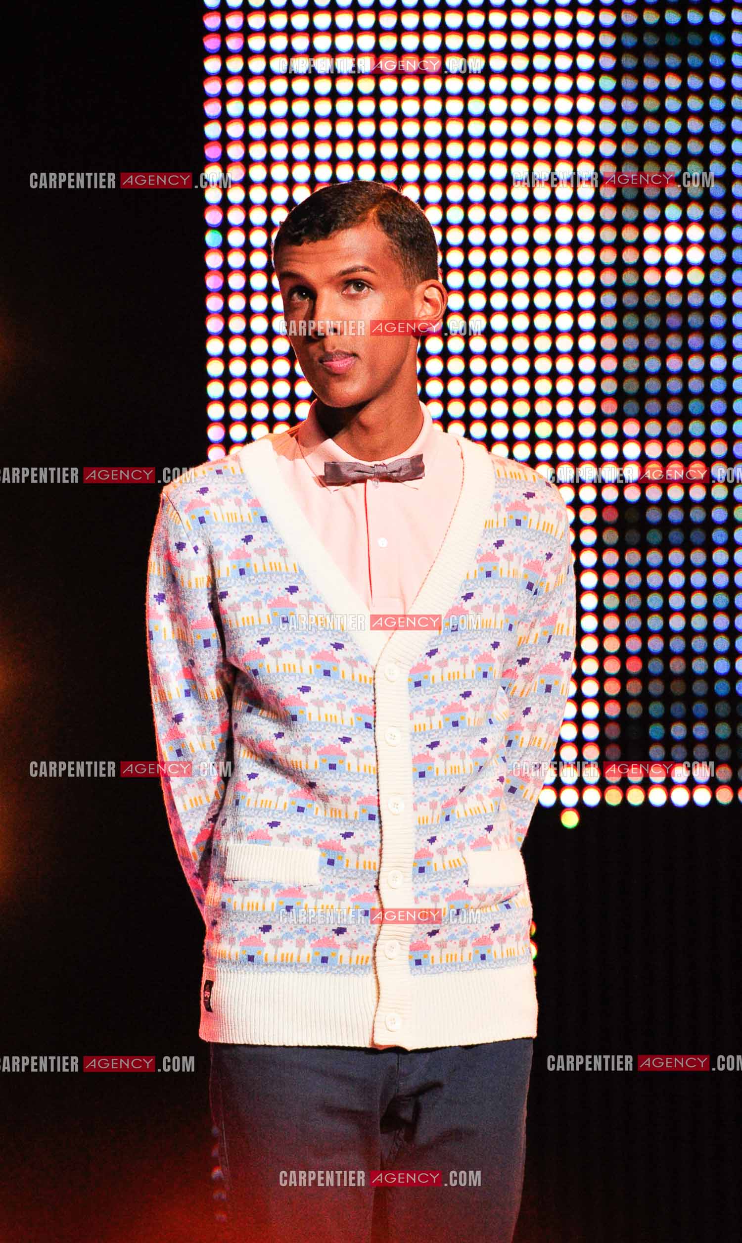 Le chanteur Belge Stromae en concert au Zénith de Paris.