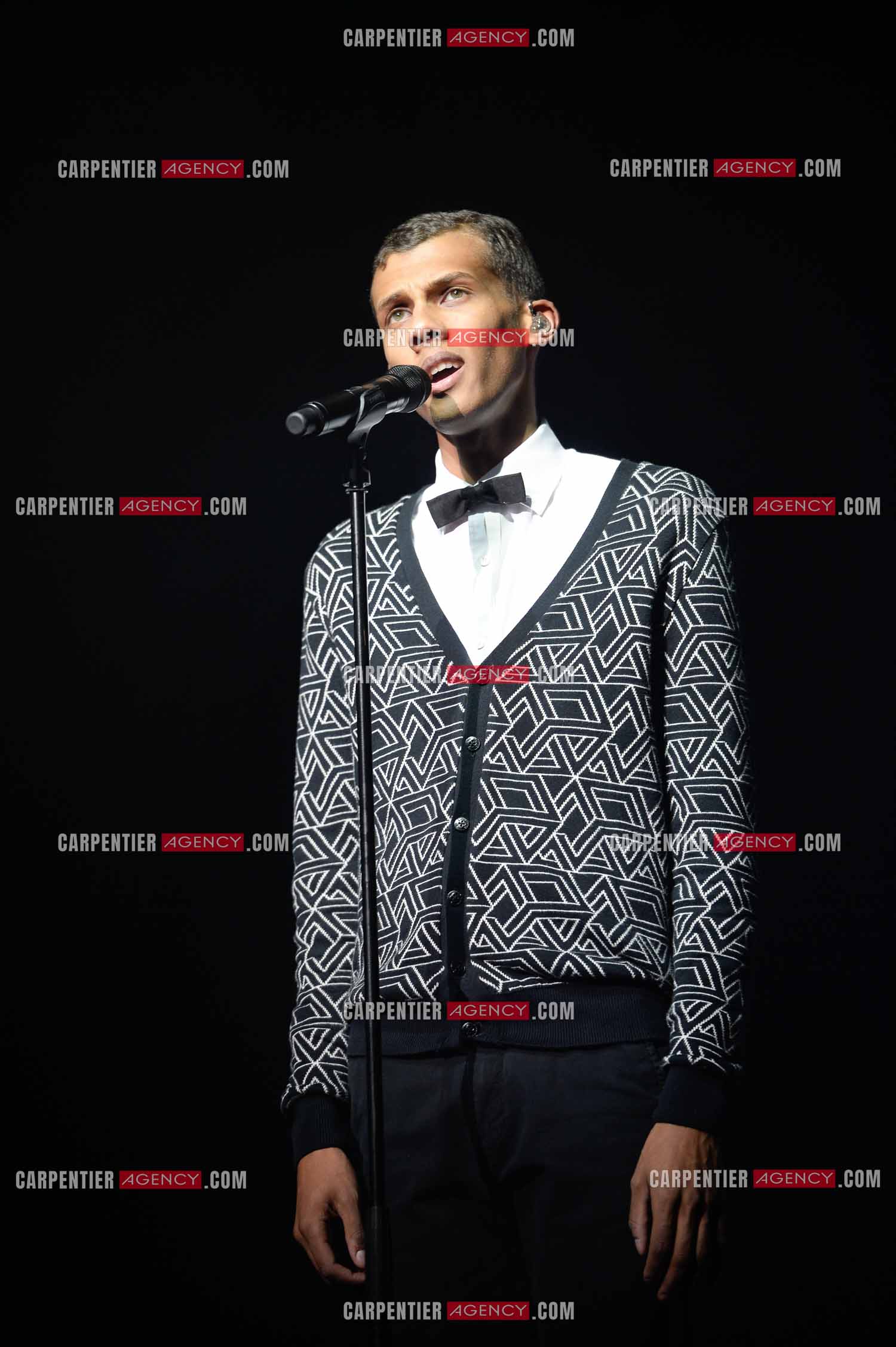 Le chanteur Belge Stromae en concert au Zénith de Paris.