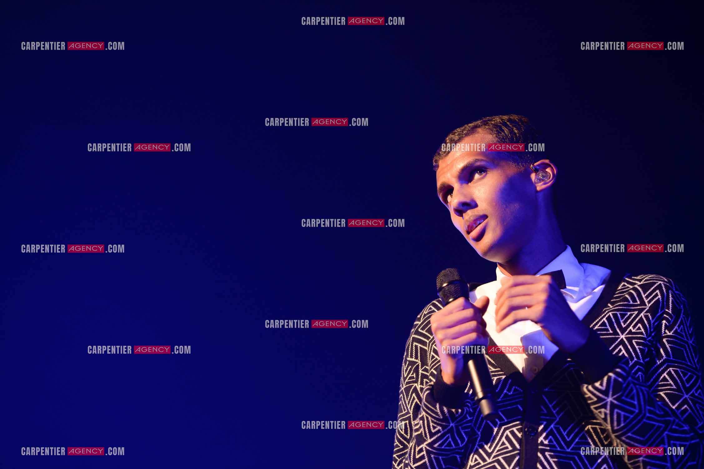 Le chanteur Belge Stromae en concert au Zénith de Paris.