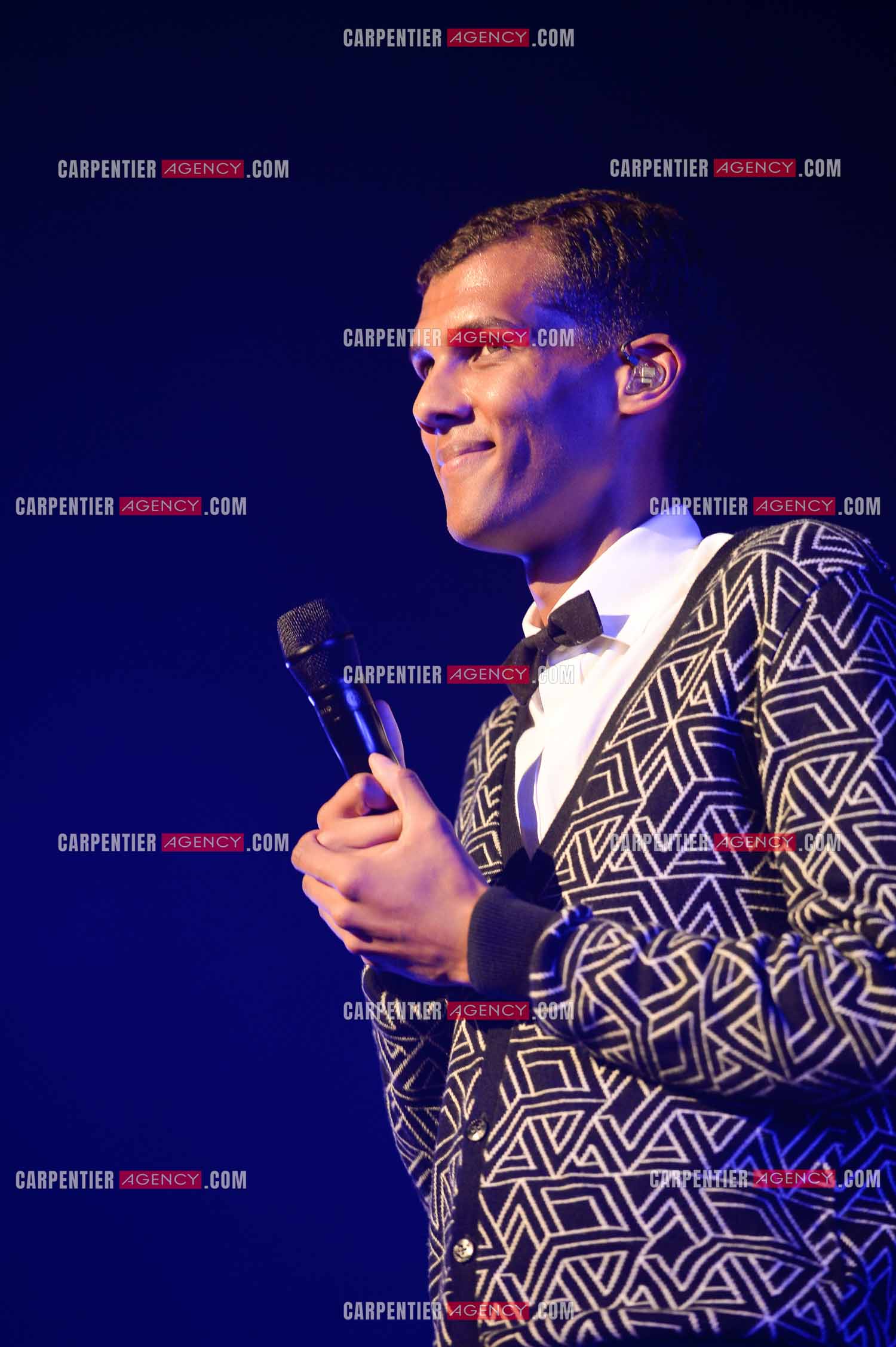 Le chanteur Belge Stromae en concert au Zénith de Paris.
