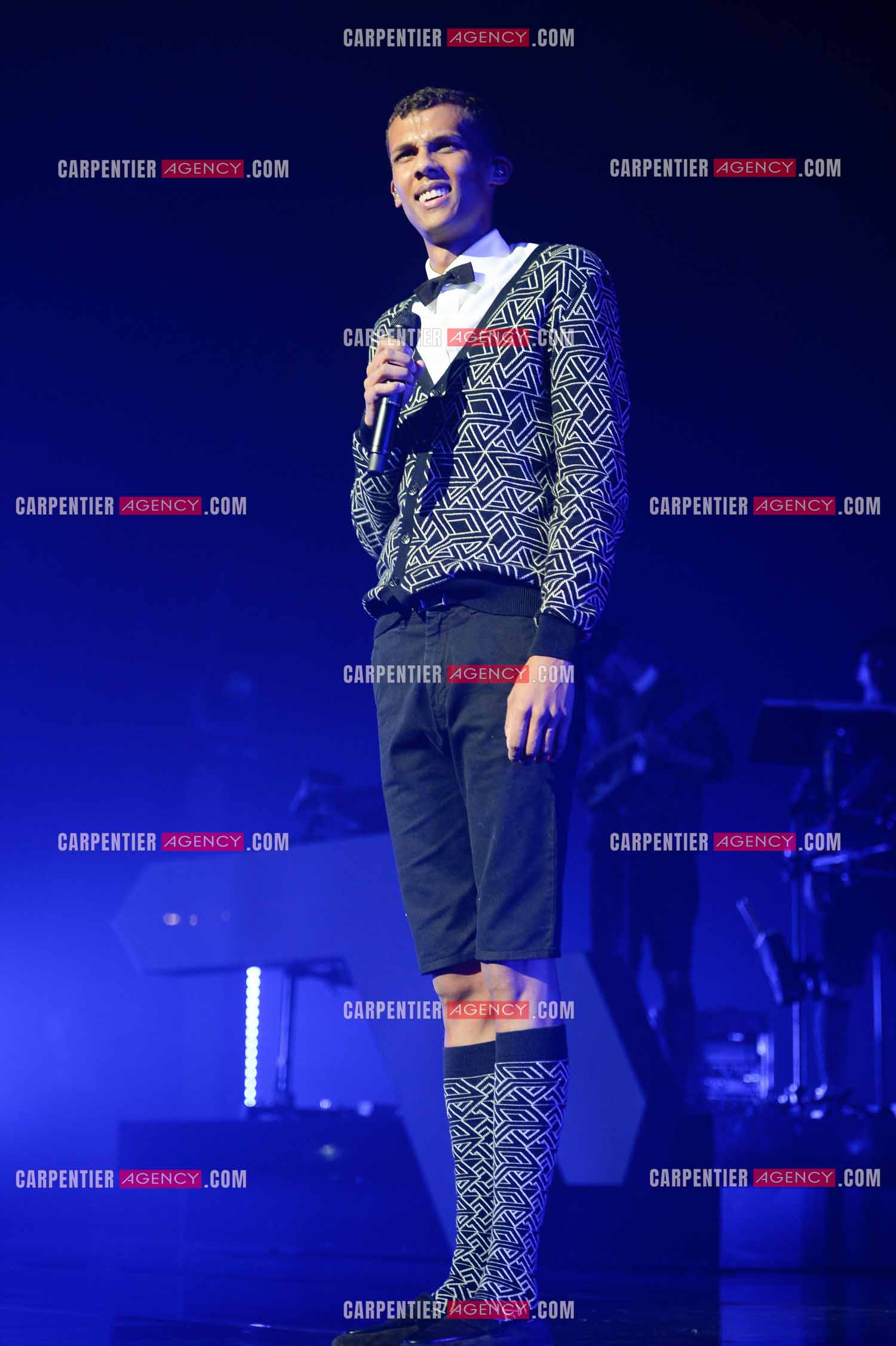 Le chanteur Belge Stromae en concert au Zénith de Paris.