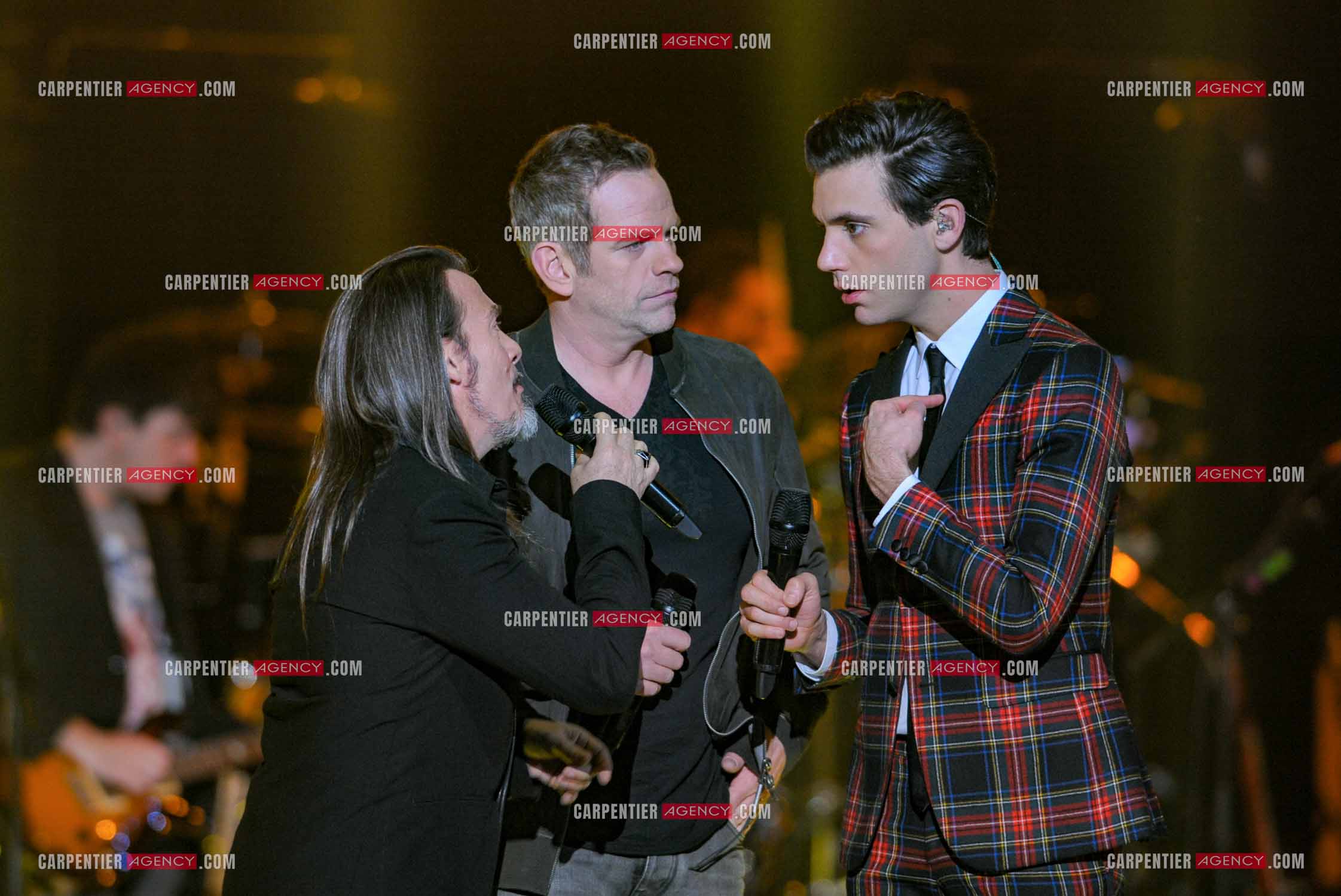 Saison 3 de l'émission The Voice. Les 3 coachs Florent Pagny, Garou et Mika.           ( Exclusif )